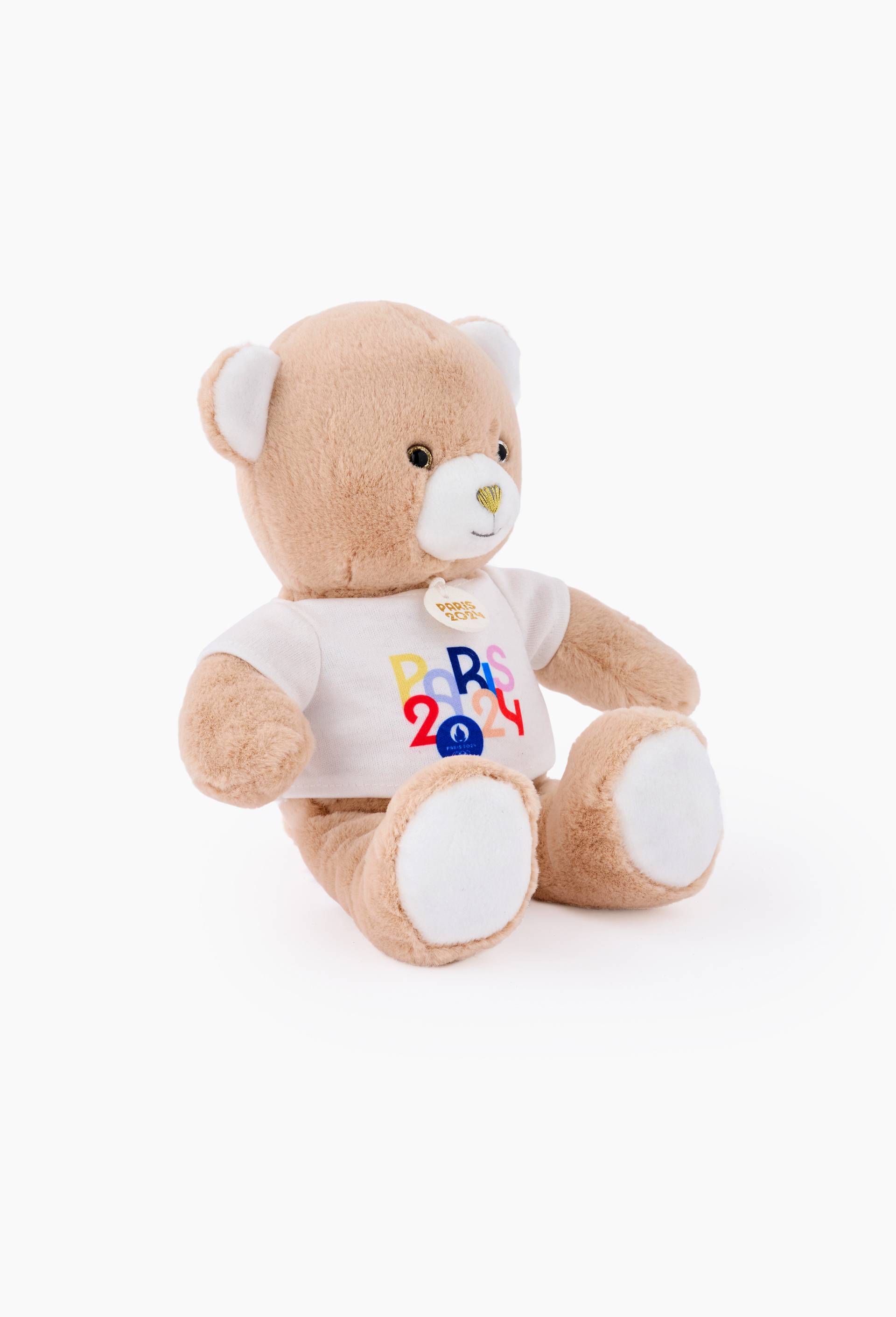 Ours beige avec tee-shirt Paris 2024, Multicolore, large image number 0
