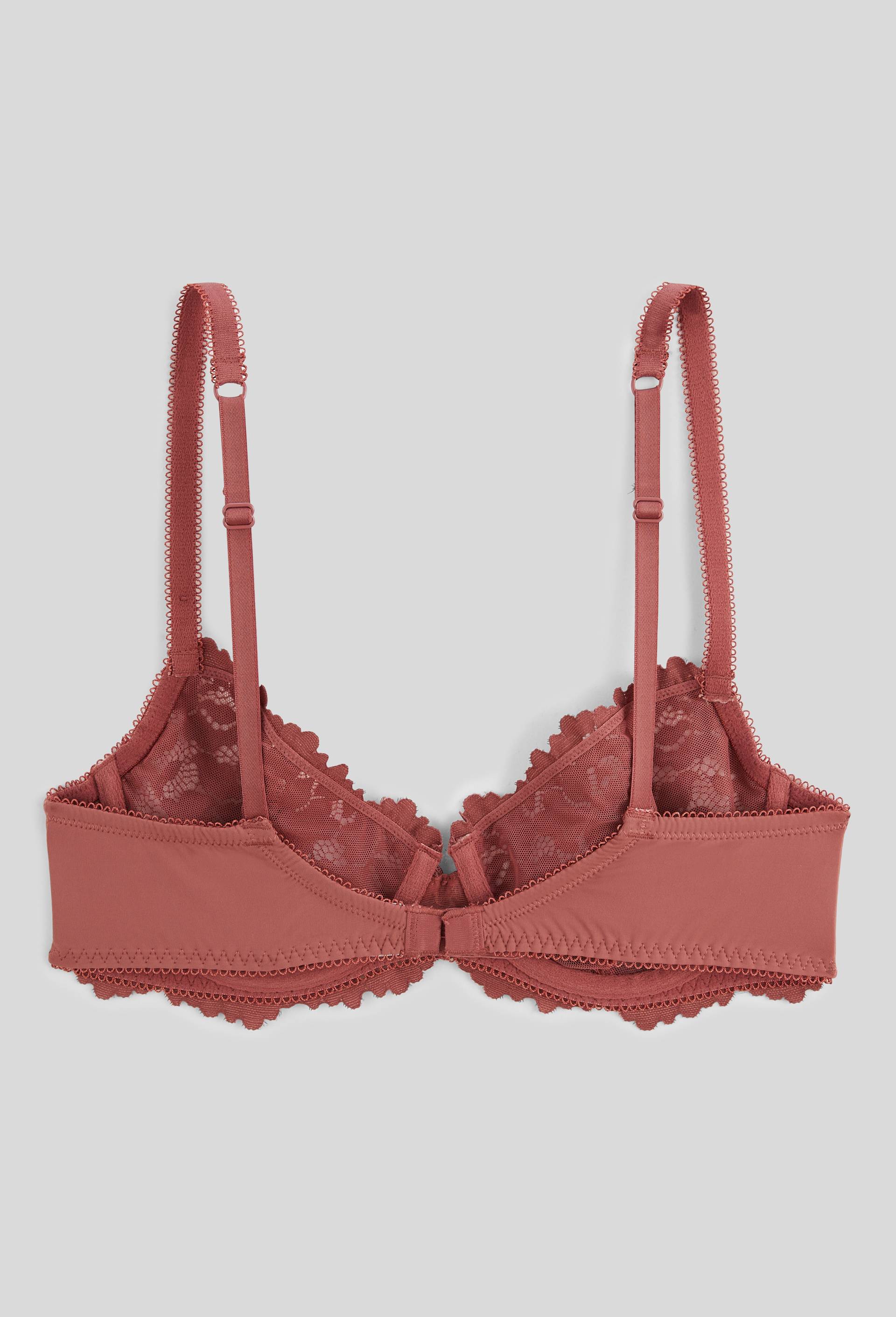 Soutien-gorge corbeille balconnet CAMILLE en dentelle, Rose fonc&eacute;, large image number 4.0