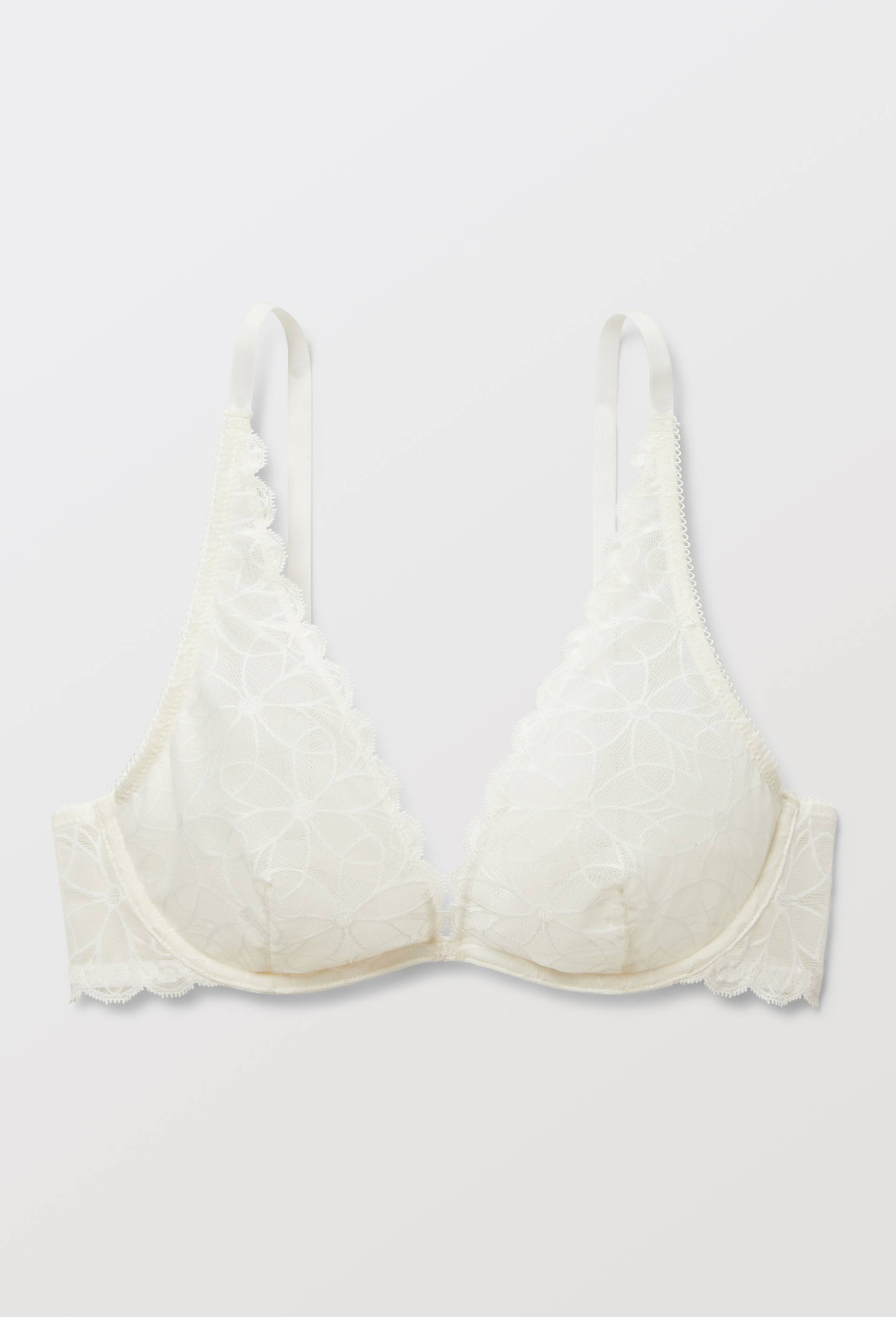 Soutien-gorge balconnet foulard SELENA en dentelle, Ecru, large image number 2.0