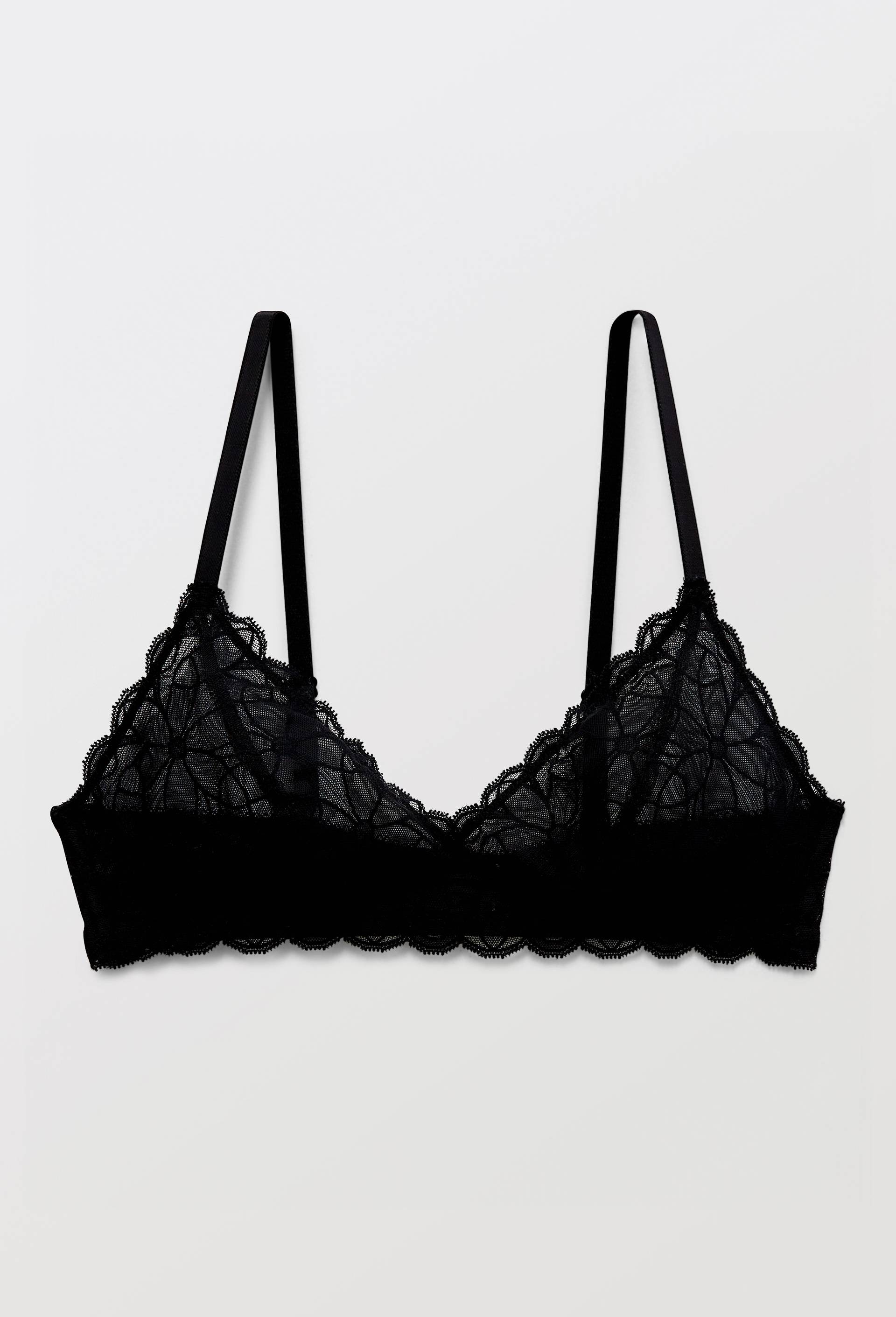 Soutien-gorge triangle SELENA en dentelle, Noir, large image number 2.0