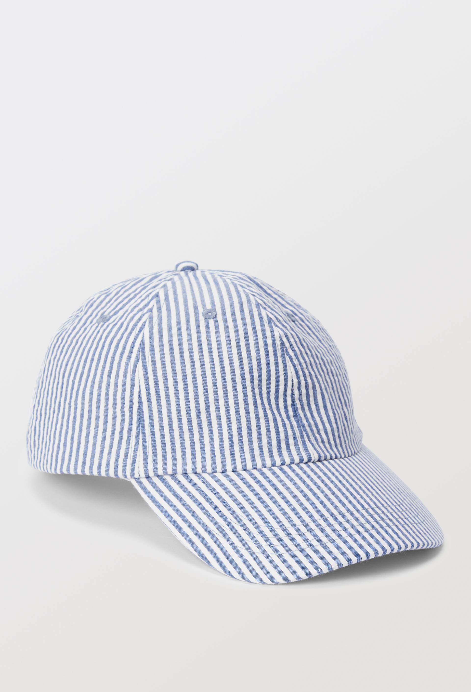 Casquette à rayures, Bleu foncé, large image number 0
