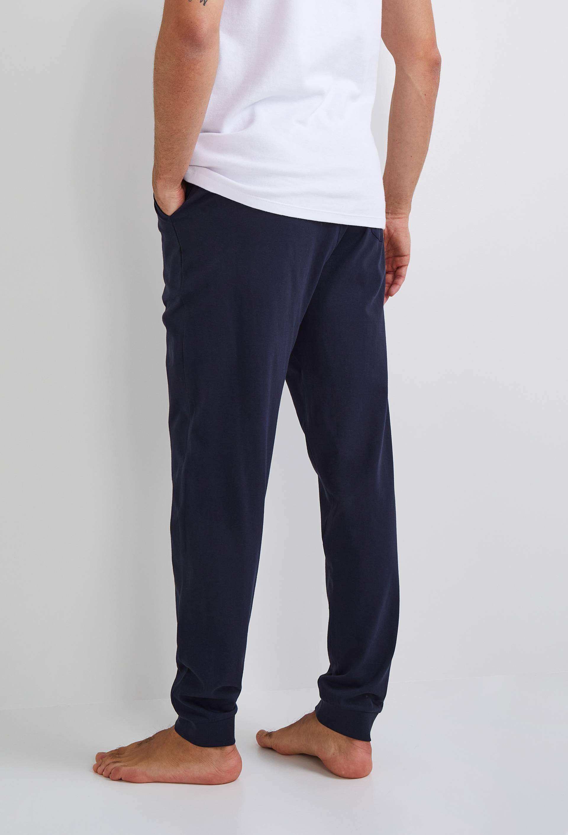 Bas de pyjama en jersey de coton BIO GOTS, Bleu fonc&eacute;, large image number 1