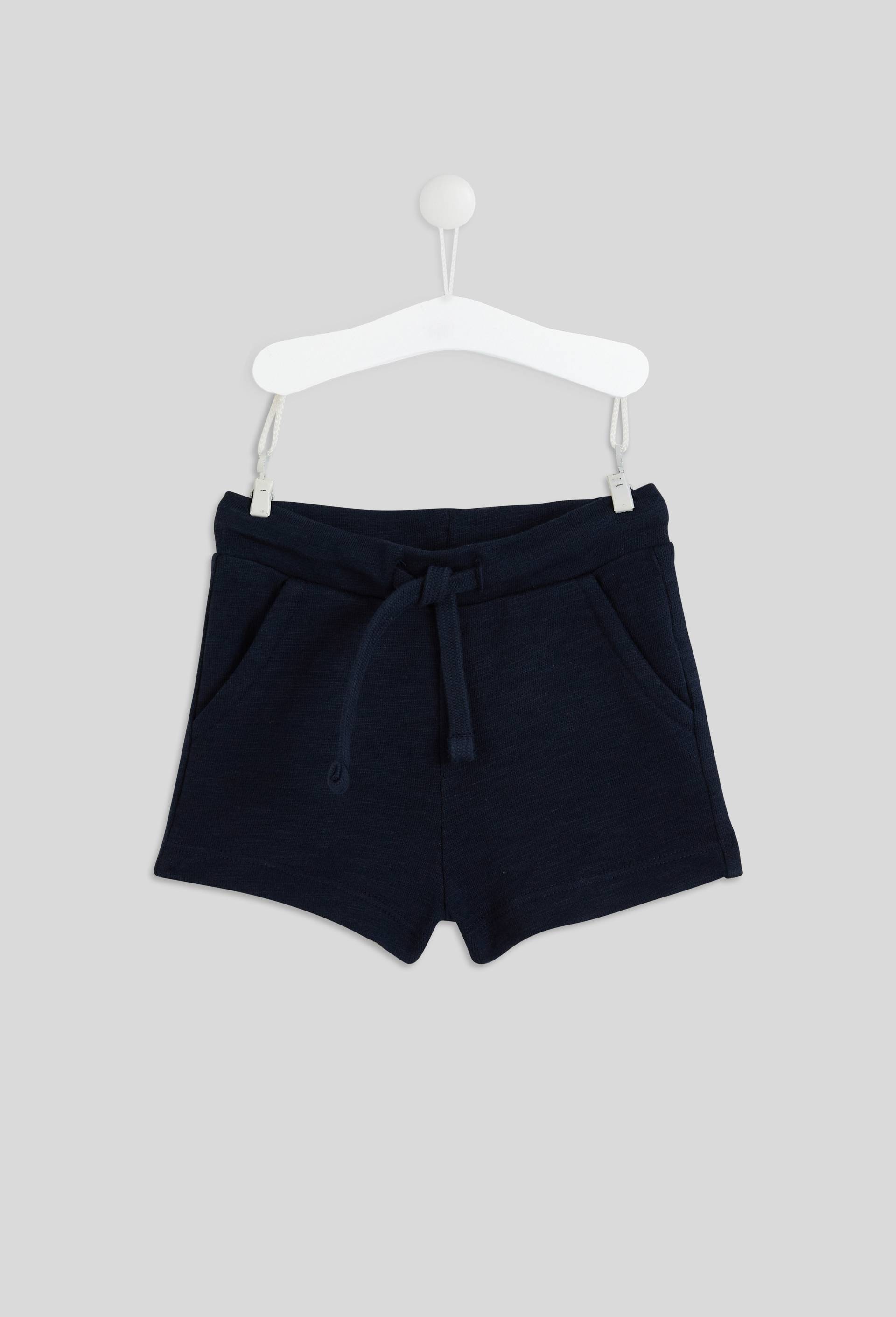 Short uni en coton BIO GOTS, Bleu foncé, large image number 0
