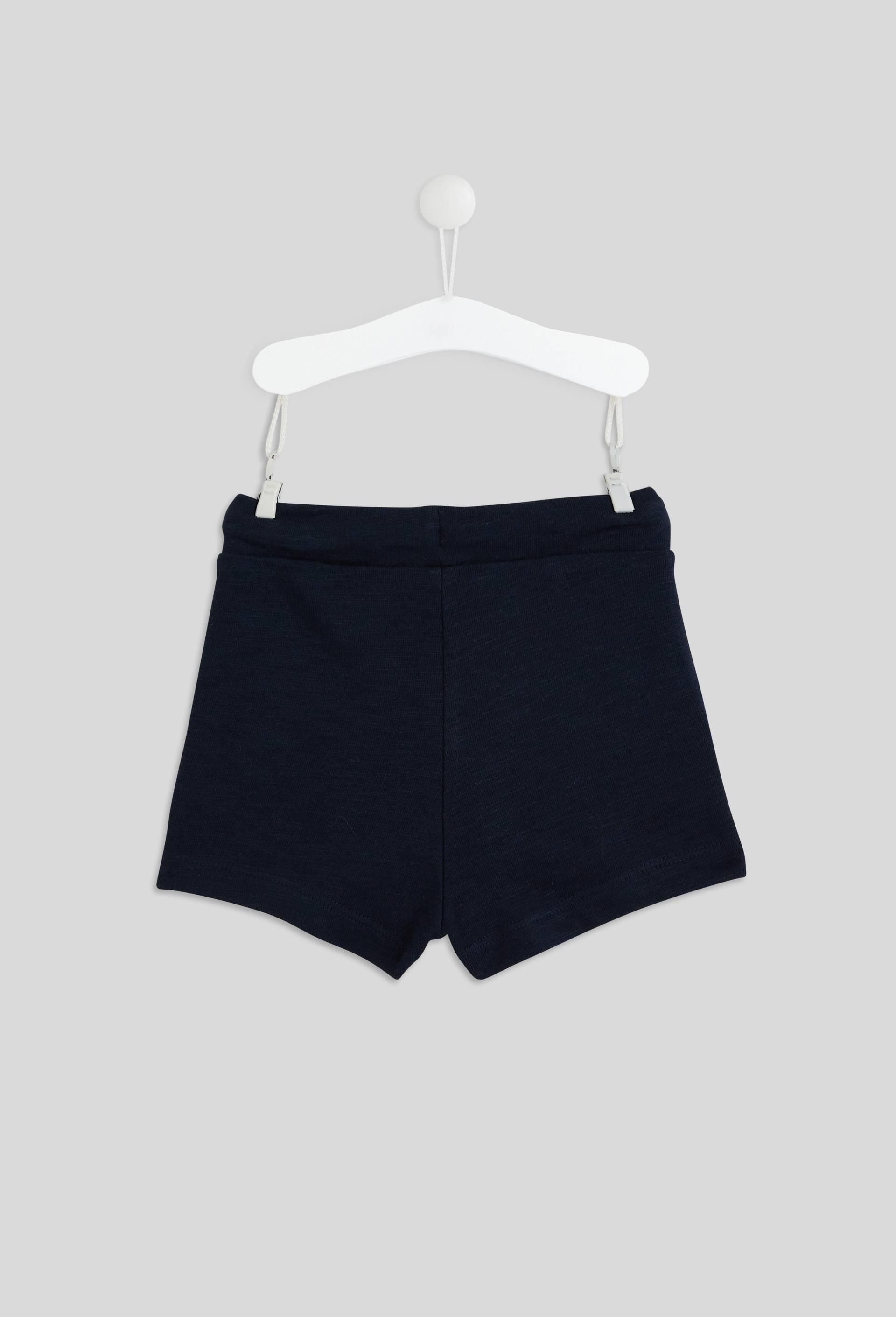 Short uni en coton BIO GOTS, Bleu foncé, large image number 1.0