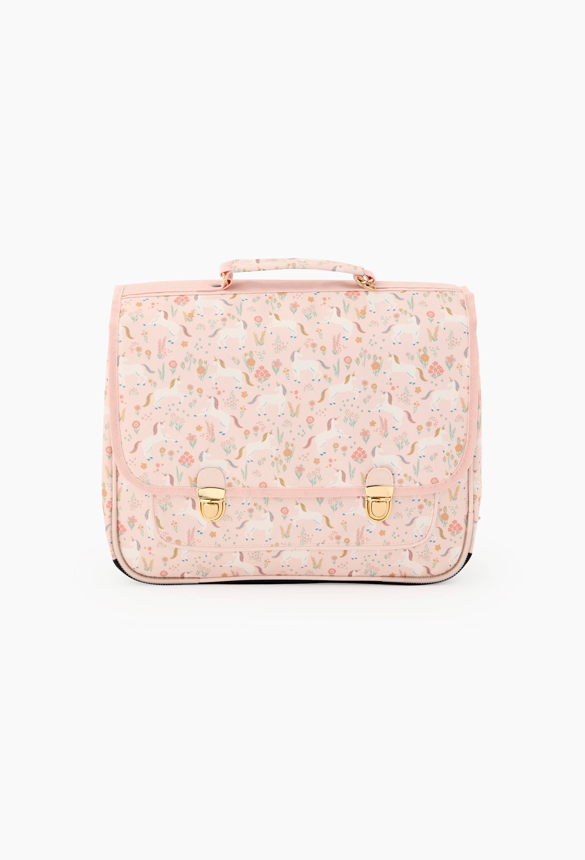 Cartable licornes, 38cm, Rose clair, large image number 0