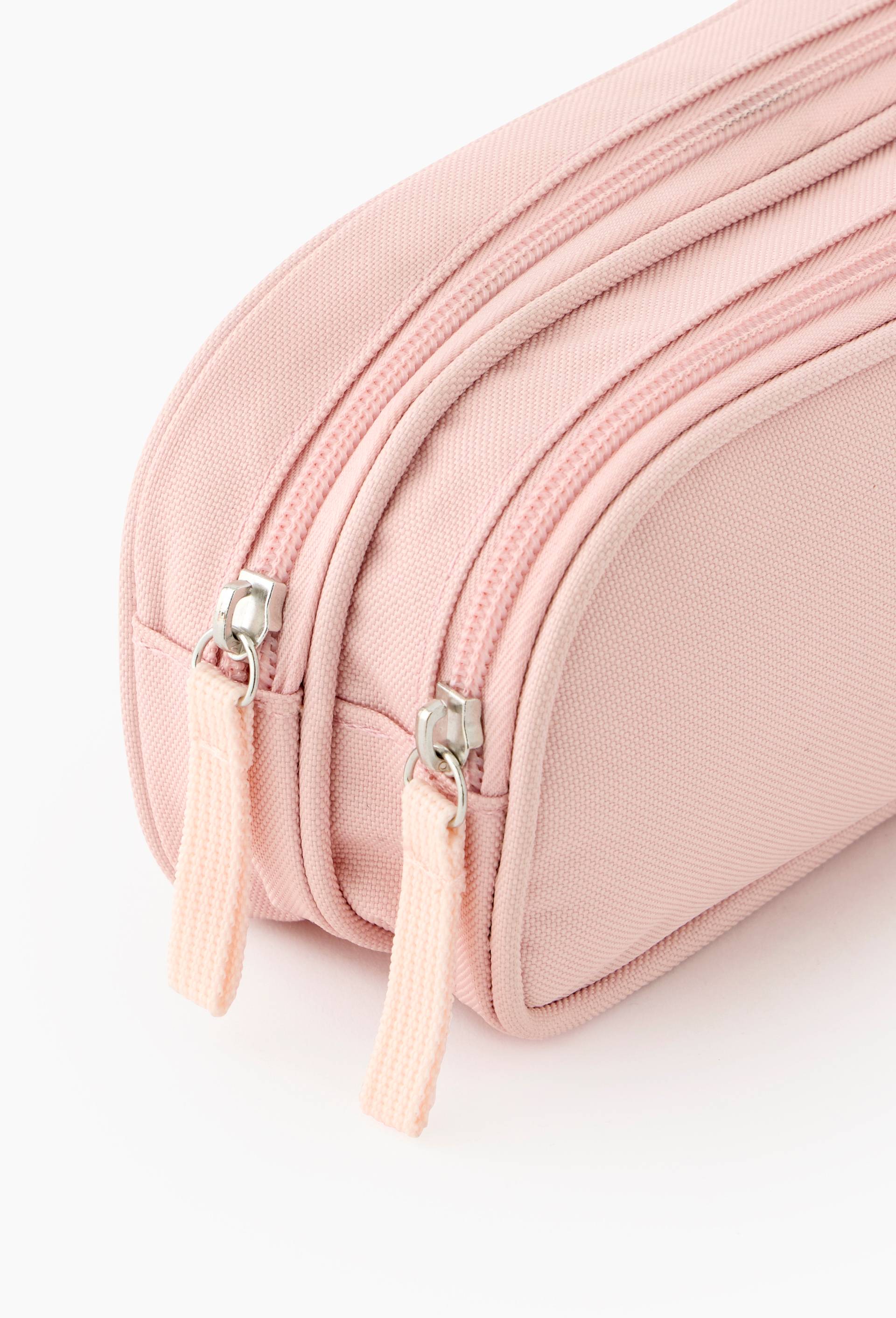 Trousse double compartiments unie, Rose clair, large image number 1
