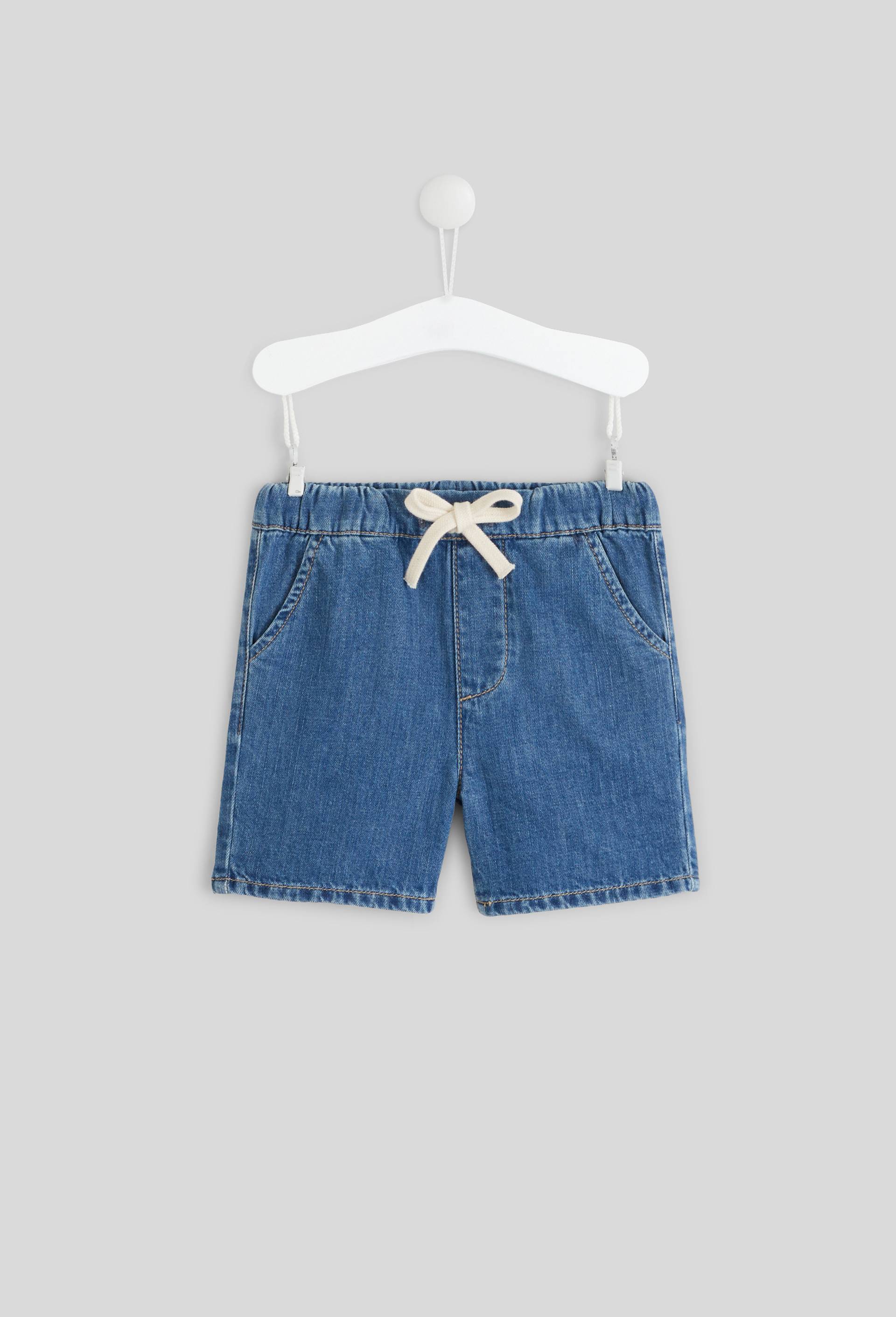 Short uni en chambray, BLEU, large image number 0