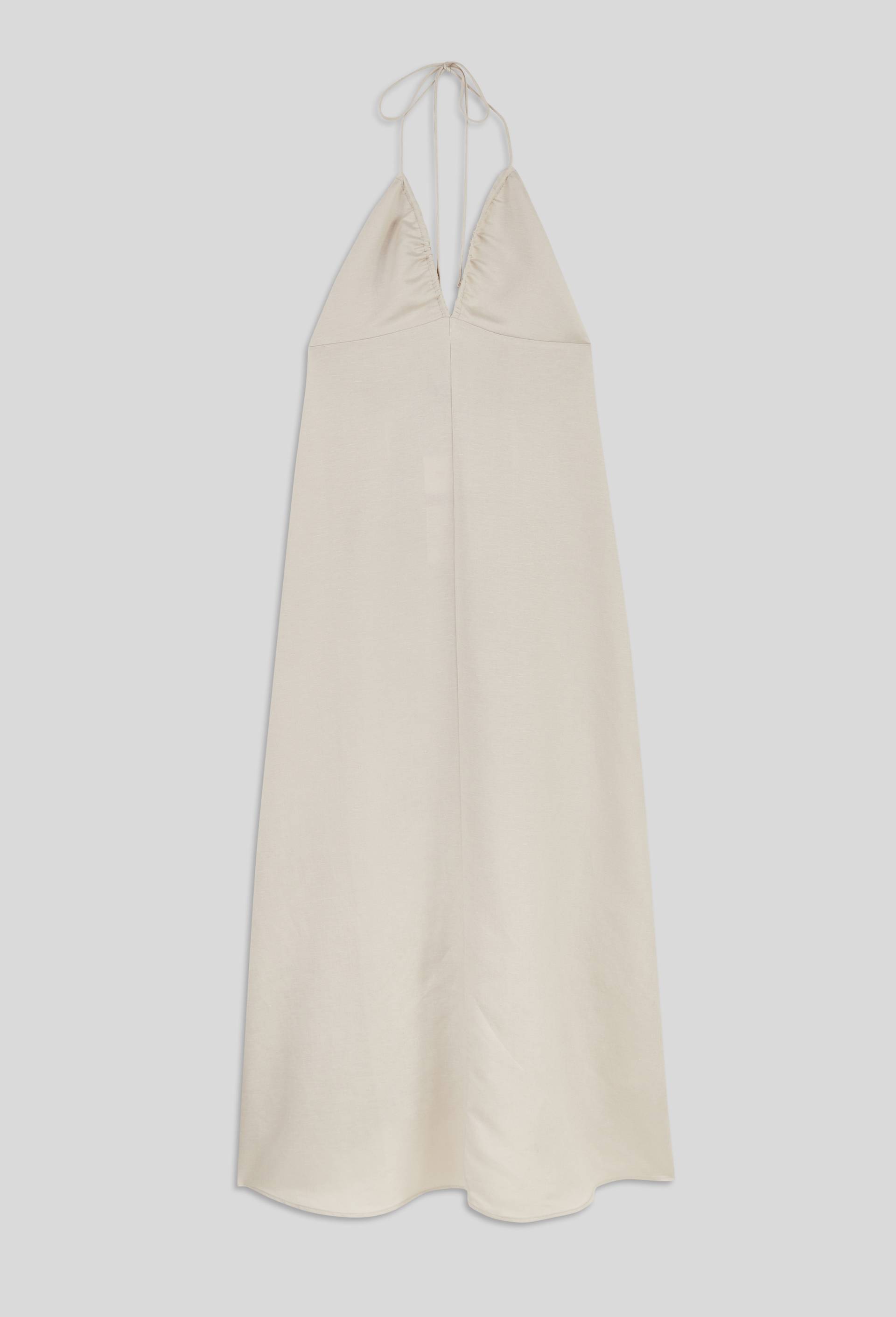 Robe &eacute;vas&eacute;e unie, Beige clair, large image number 2
