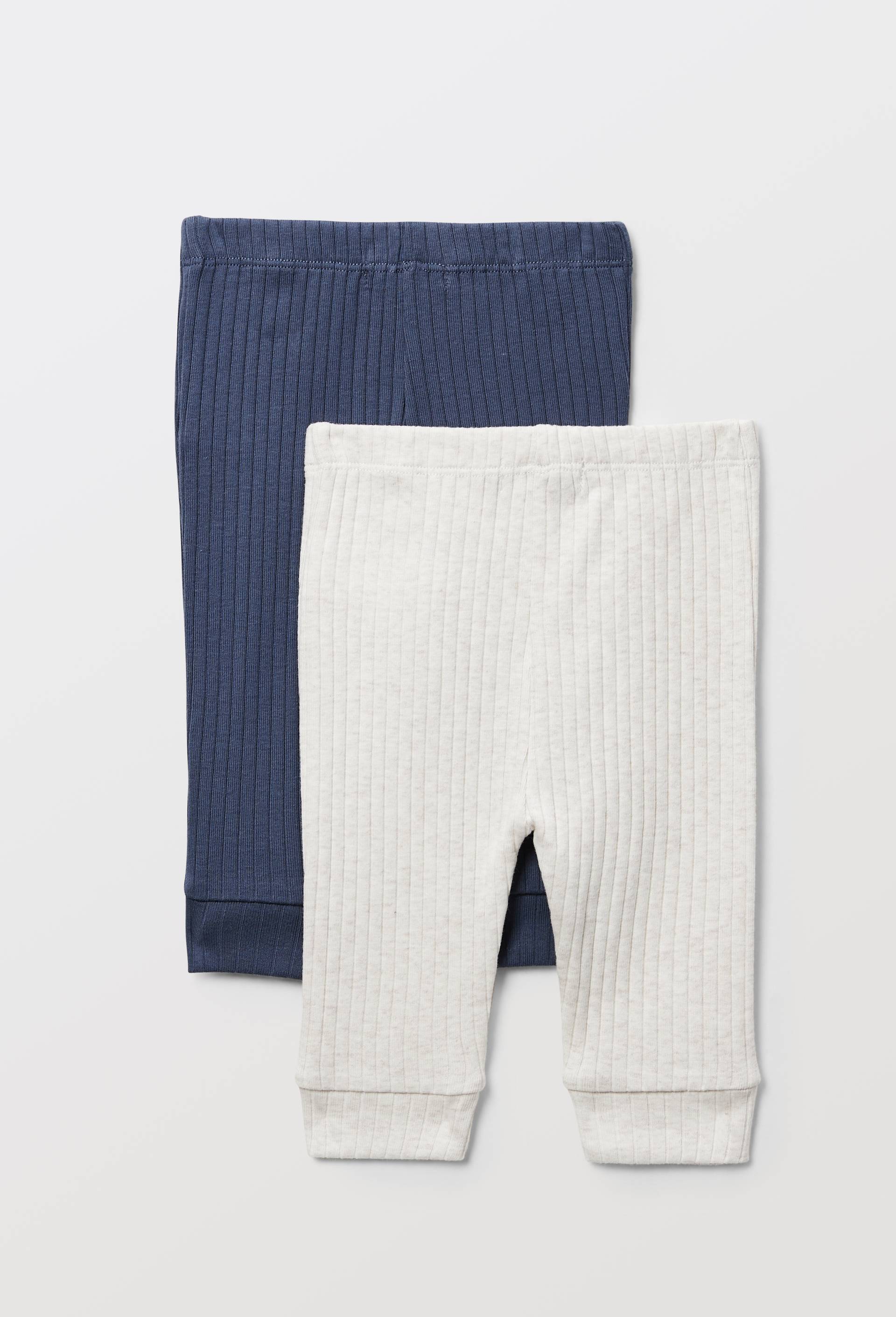 Lot de 2 leggings unis en coton BIO GOTS, Ecru, large image number 1.0