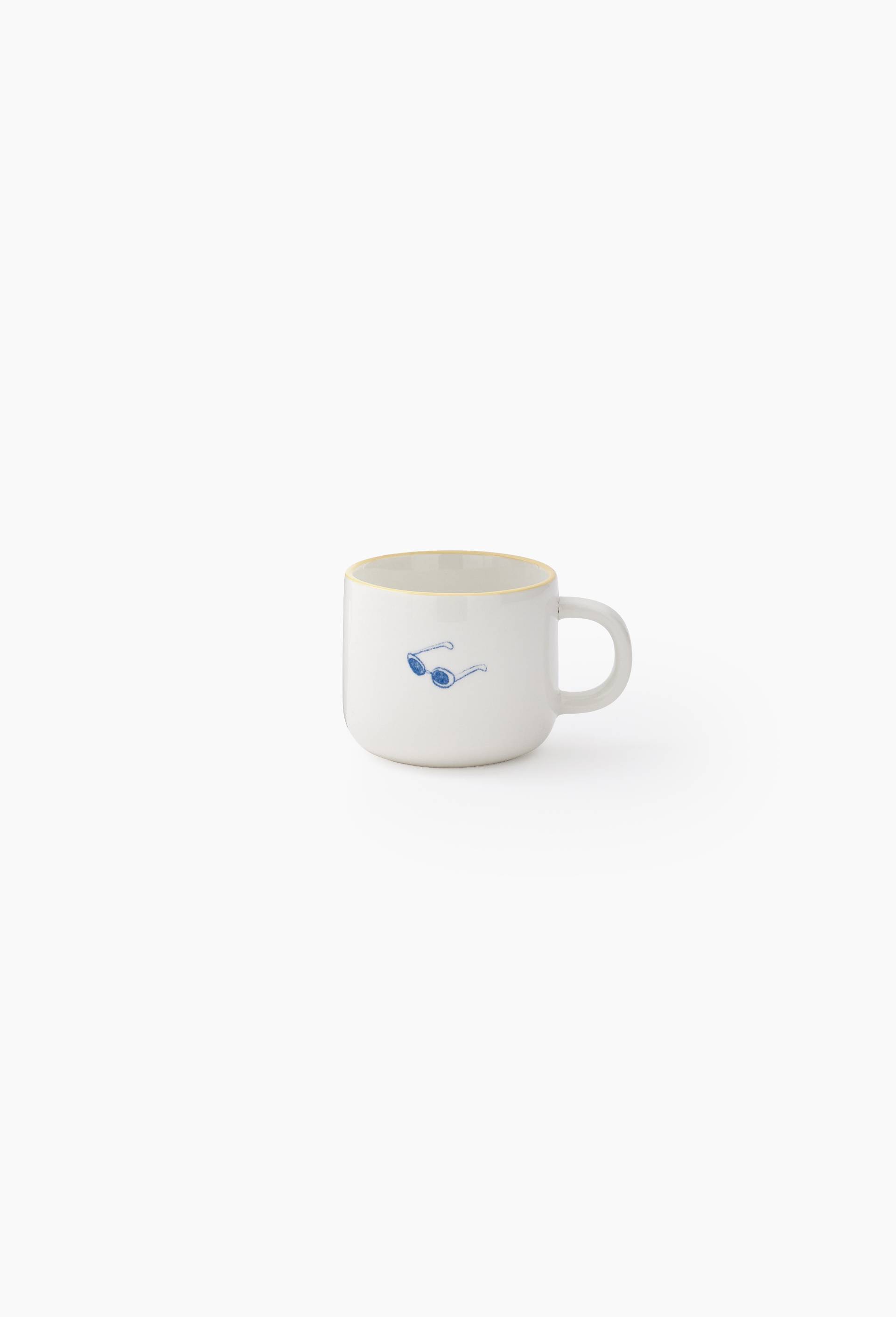Tasse &agrave; chocolat finition imprim&eacute;e, 25cl, Bleu, large image number 0
