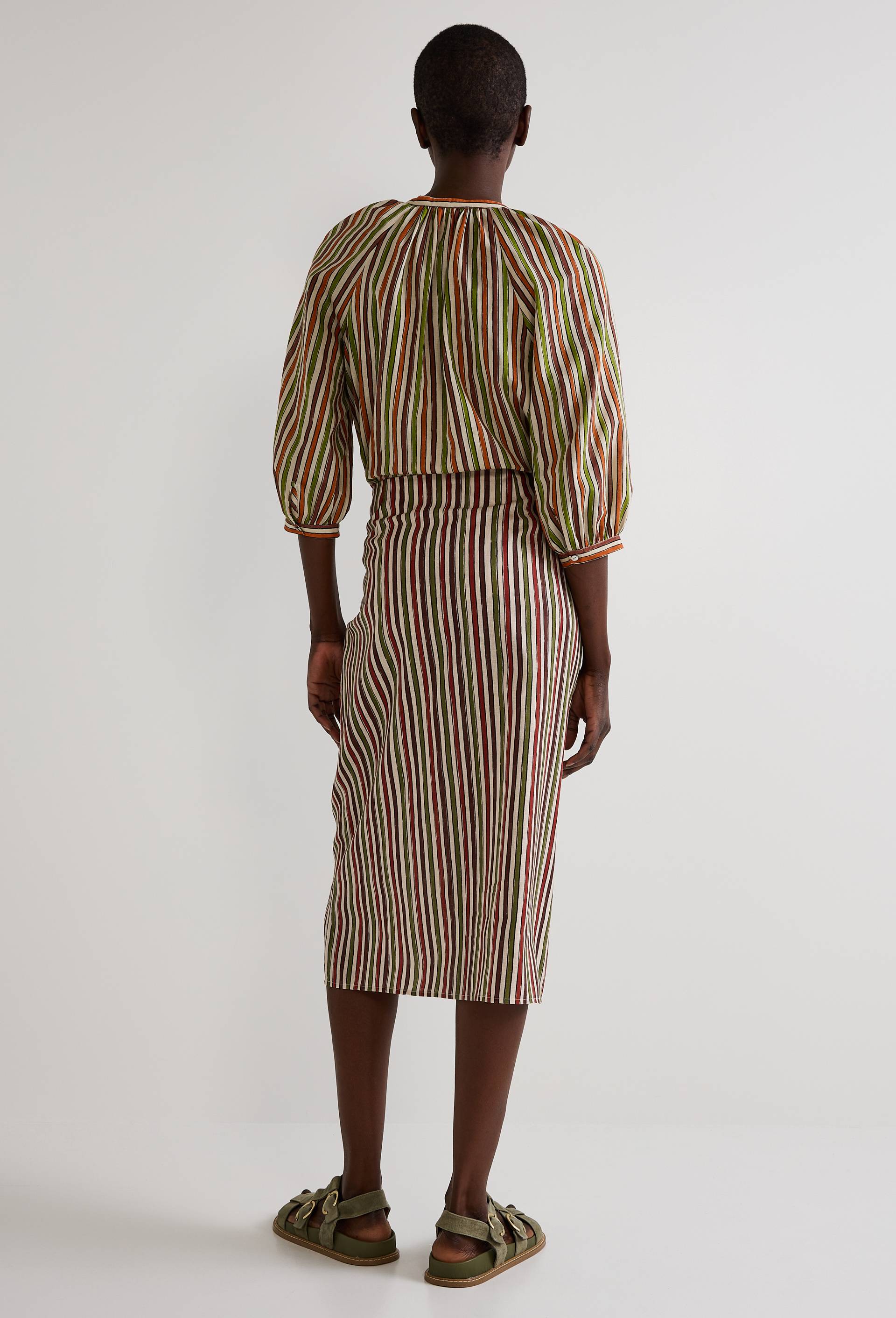 Jupe midi portefeuille, Beige clair, large image number 1