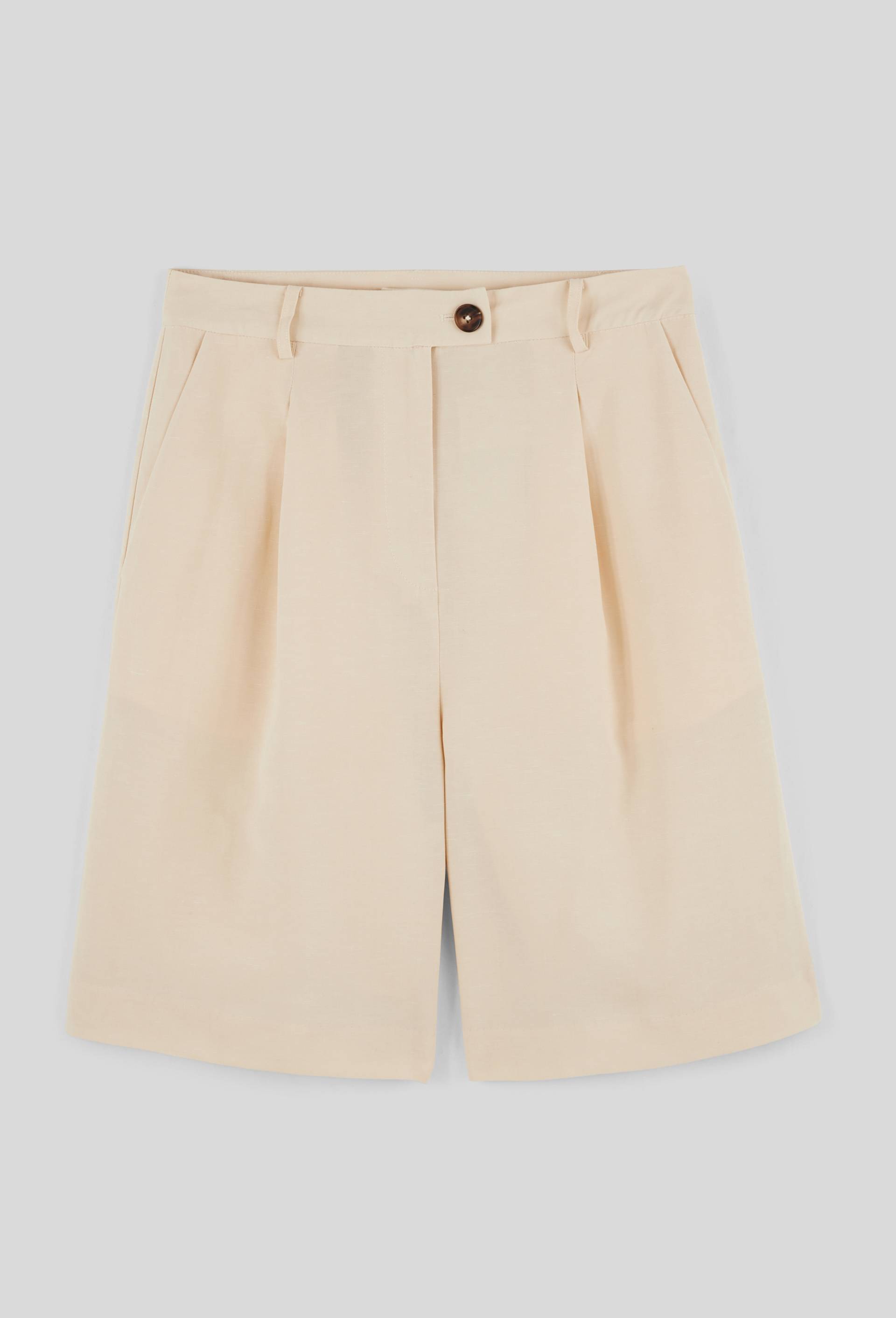 Short bermuda en lin, Beige clair, large image number 3