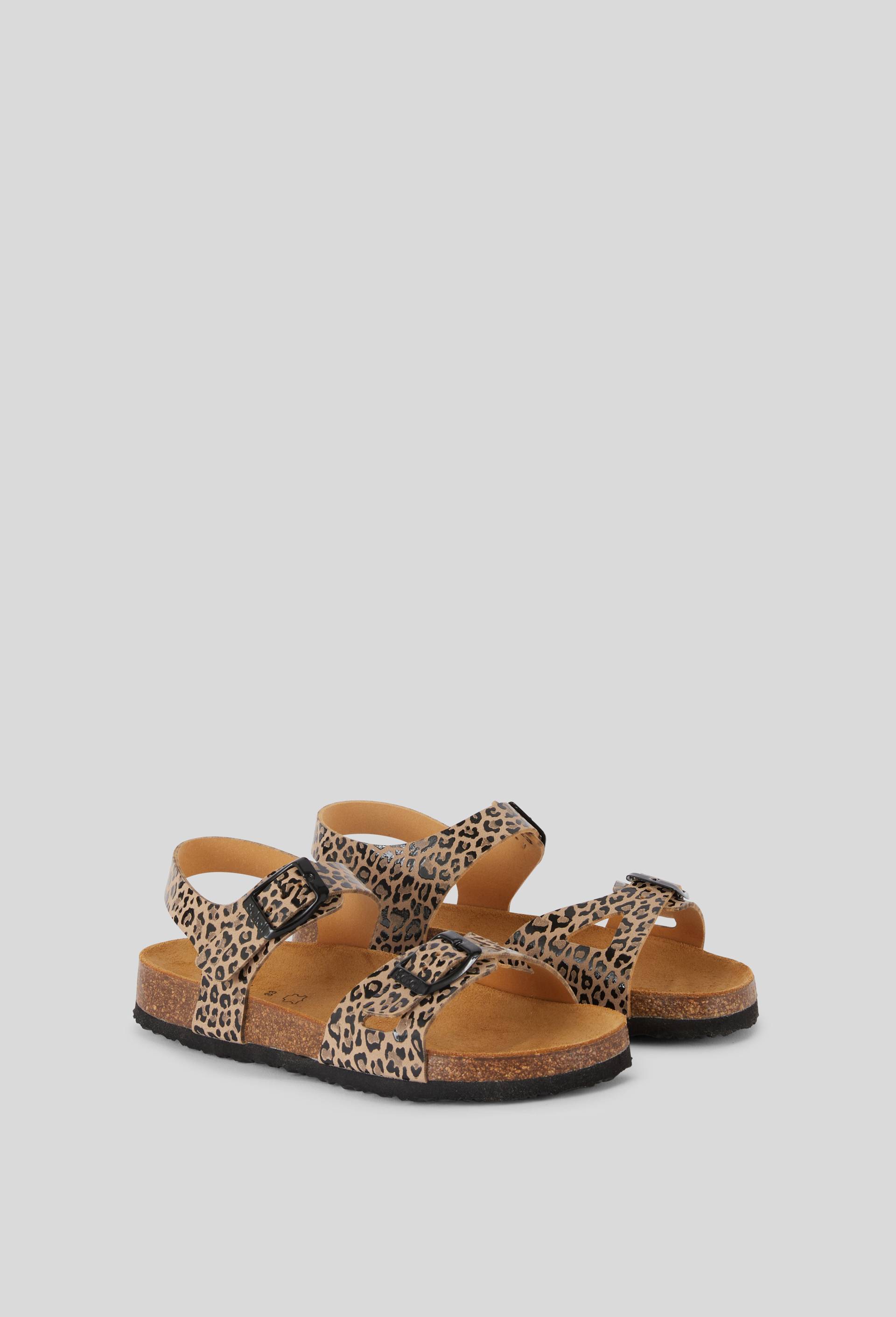 Sandales &agrave; brides imprim&eacute; l&eacute;opard Scholl, Beige, large image number 1