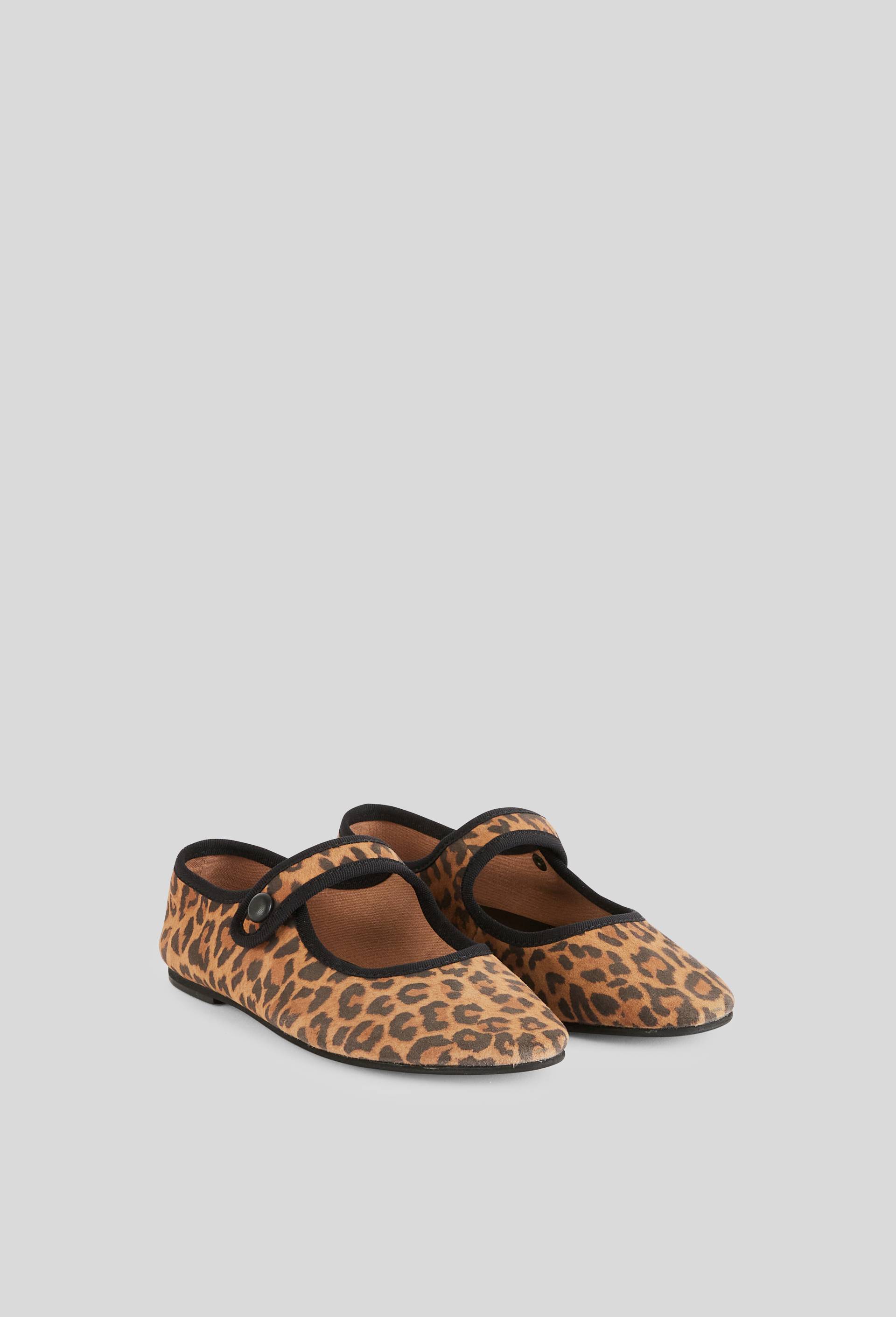 Babies imprimé léopard en cuir, Beige, large image number 1