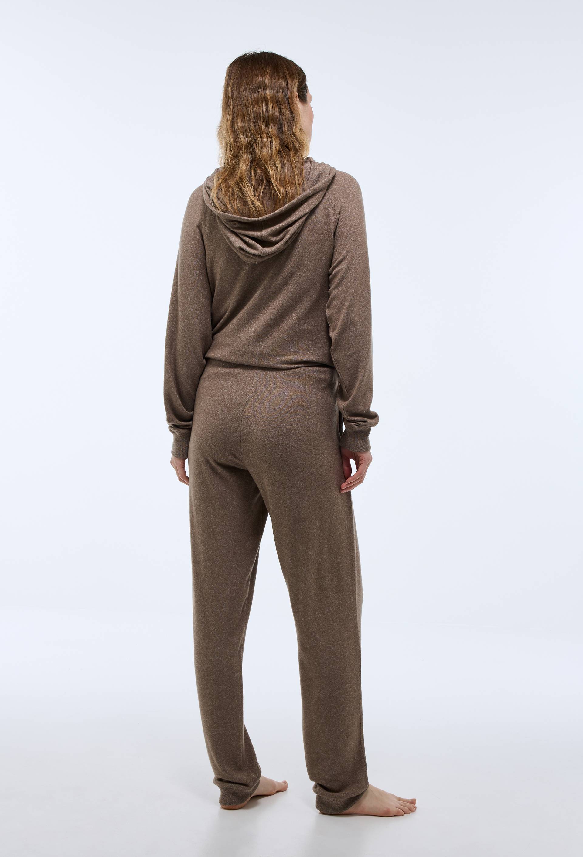 Pantalon droit uni tout doux, Beige, large image number 1