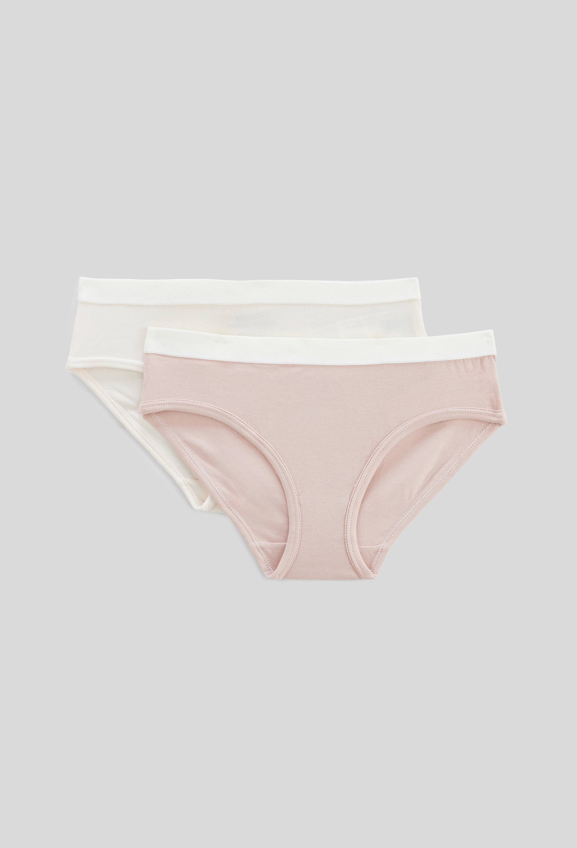 Lot de 2 culottes de sport unies en coton BIO GOTS, Rose, large image number 0
