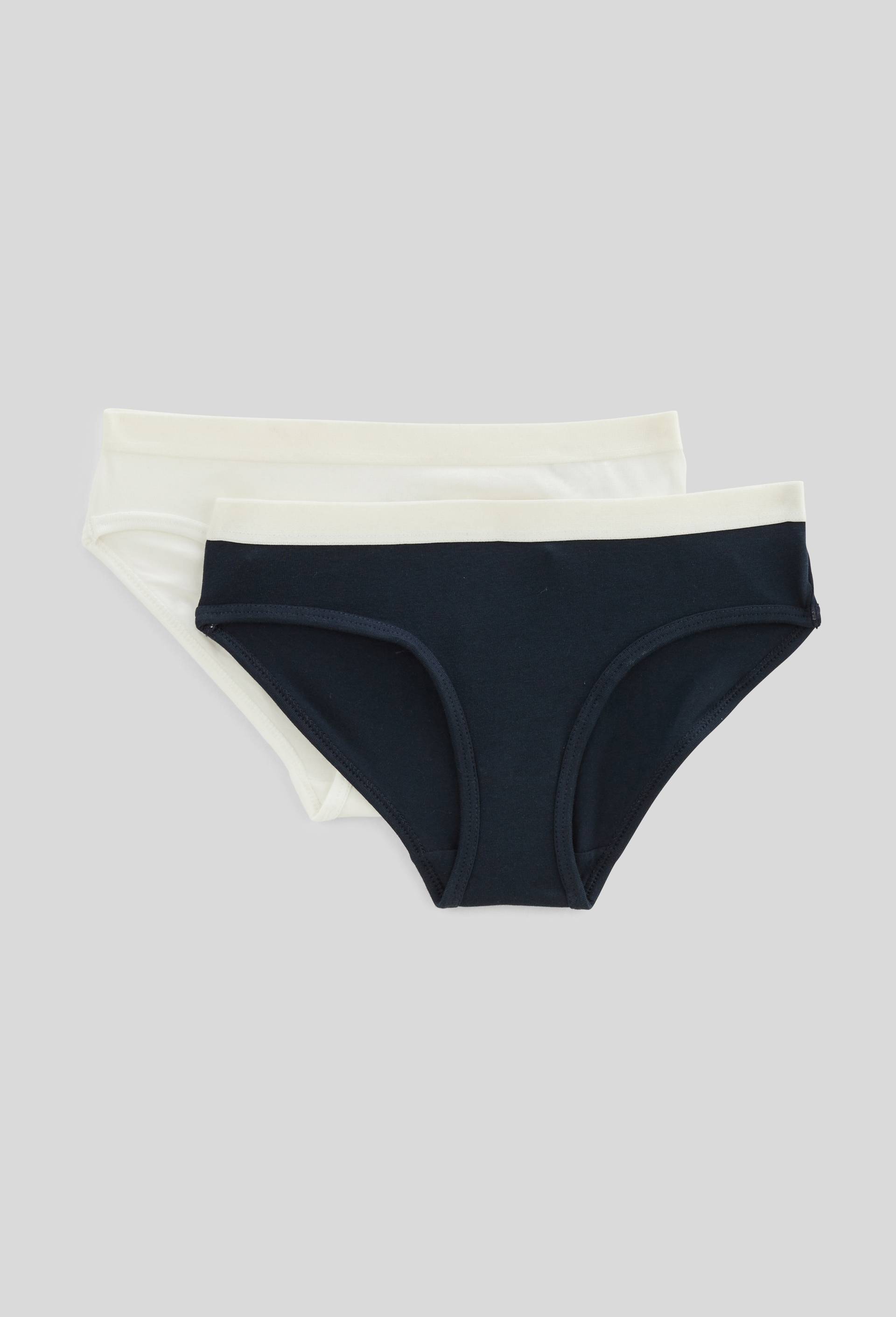 Lot de 2 culottes de sport unies en coton BIO GOTS, Bleu fonc&eacute;, large image number 0