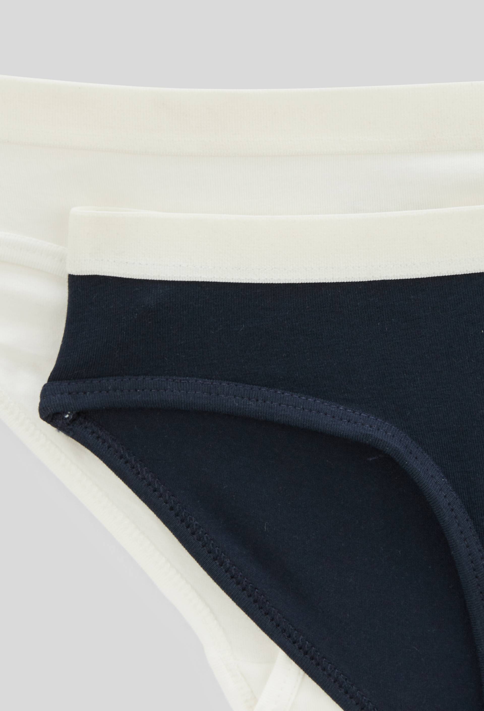 Lot de 2 culottes de sport unies en coton BIO GOTS, Bleu fonc&eacute;, large image number 2