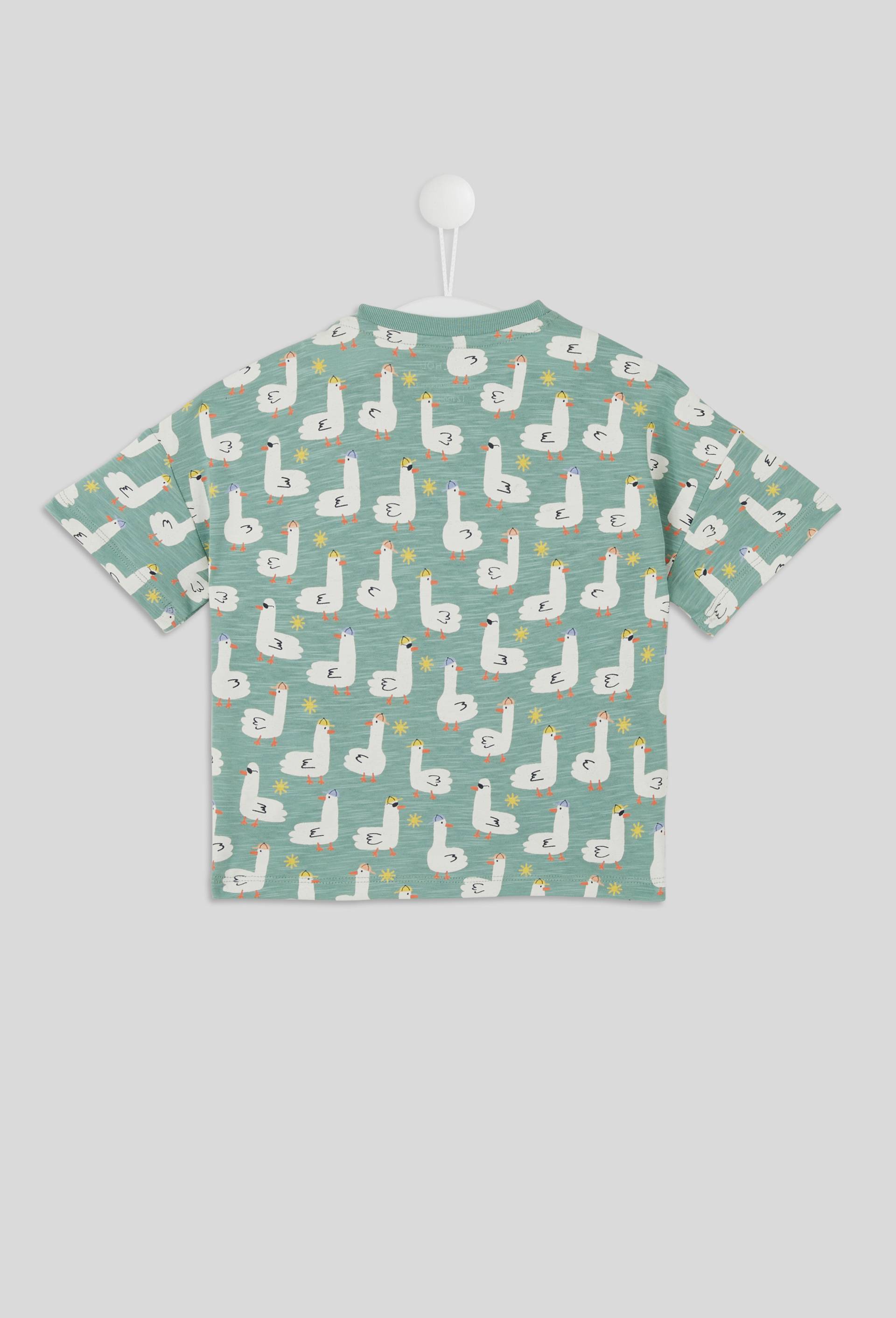 T-shirt manches courtes imprim&eacute; en coton BIO, certifi&eacute; OEKO-TEX, Vert, large image number 1