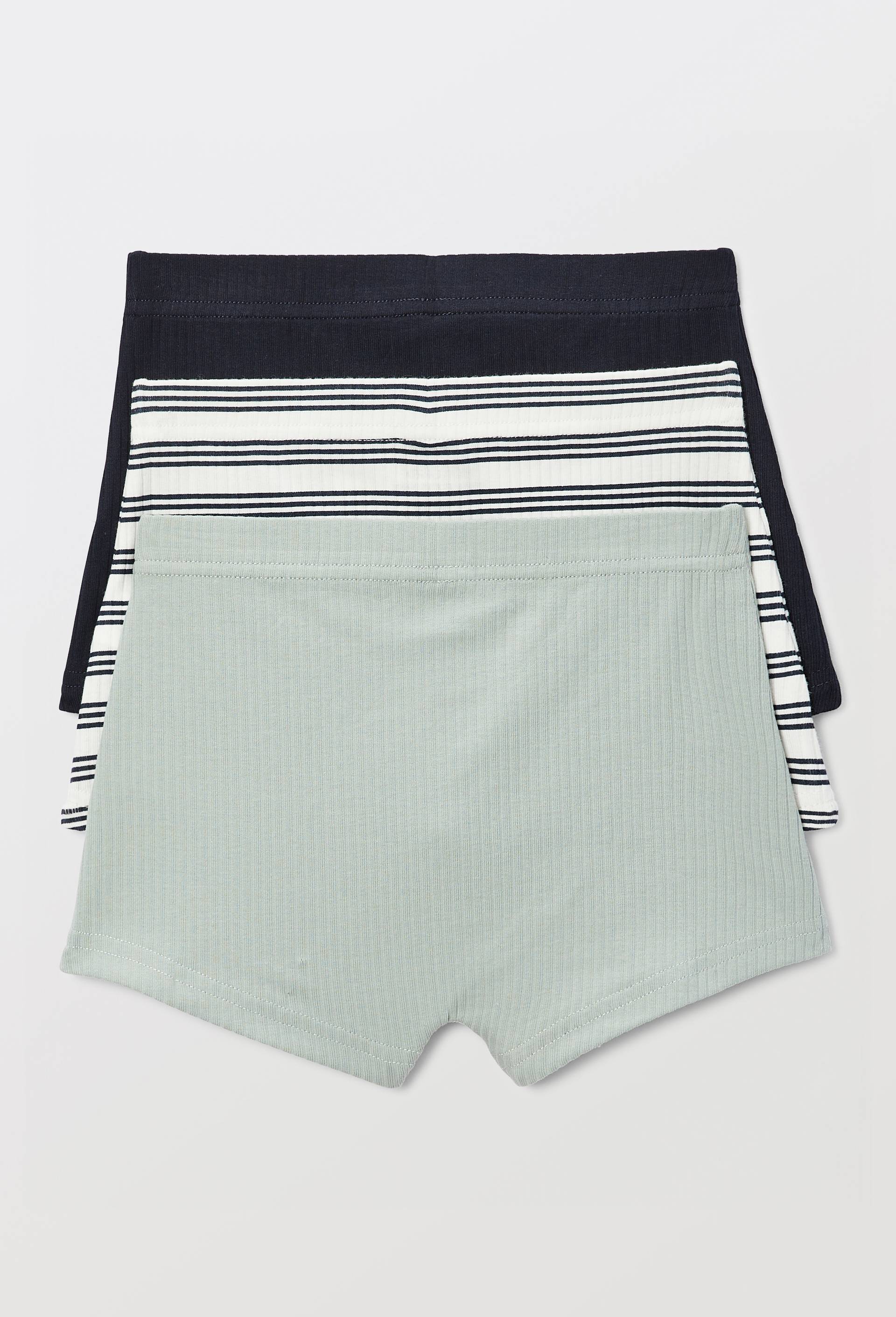 Lot de 3 boxers unis en coton BIO GOTS, Bleu fonc&eacute;, large image number 1