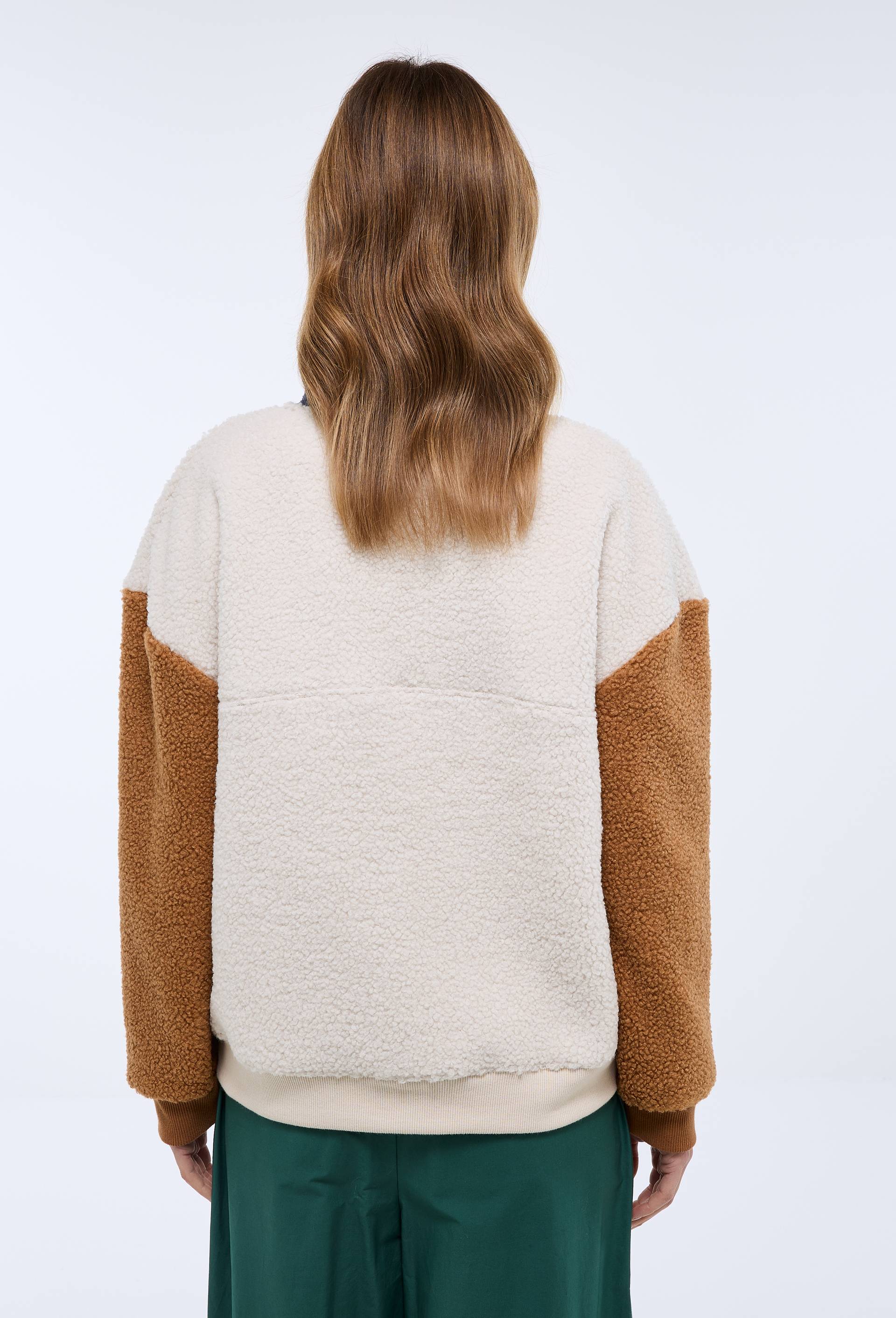 Sweat color&eacute; en sherpa, Beige, large image number 1.0