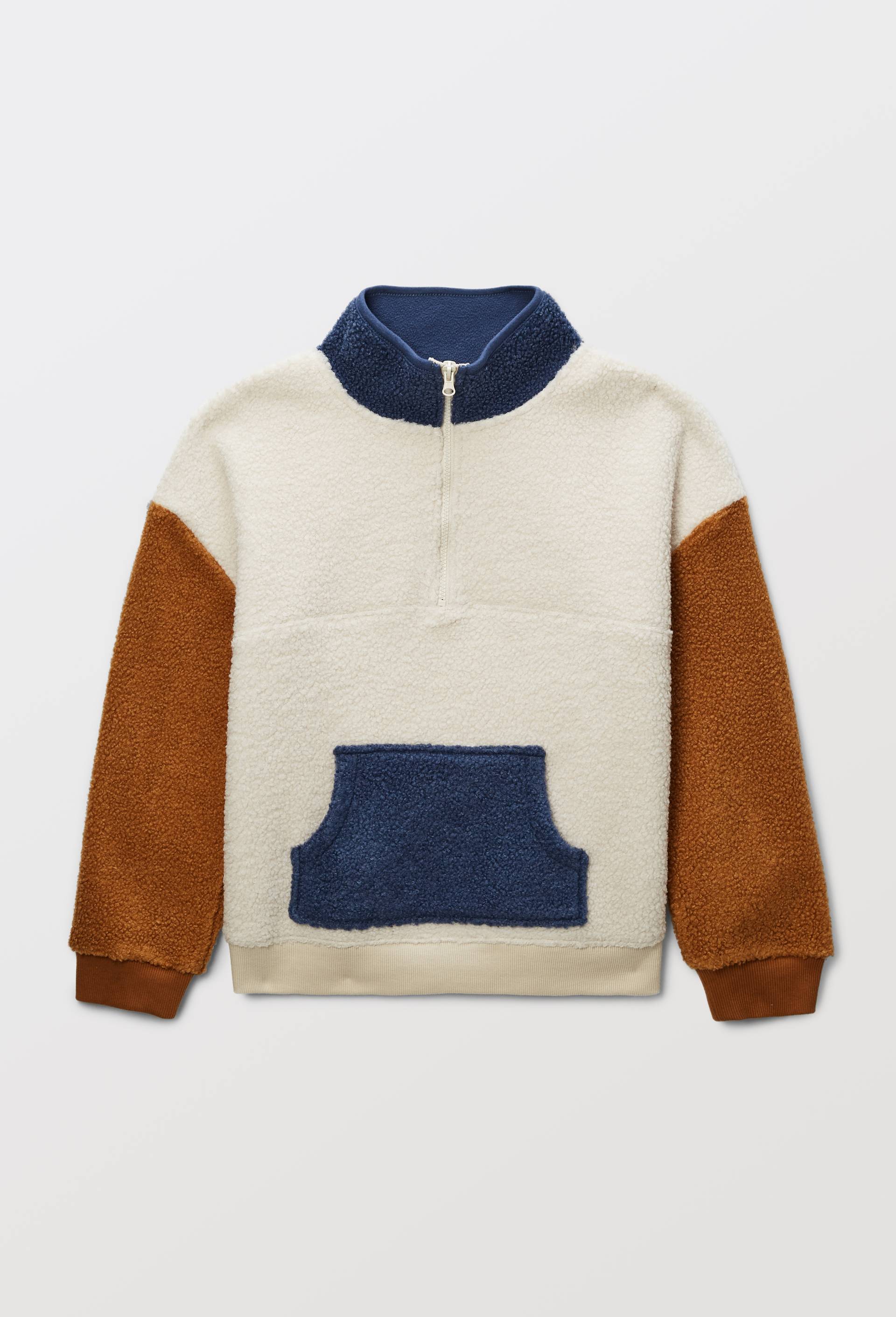 Sweat color&eacute; en sherpa, Beige, large image number 2