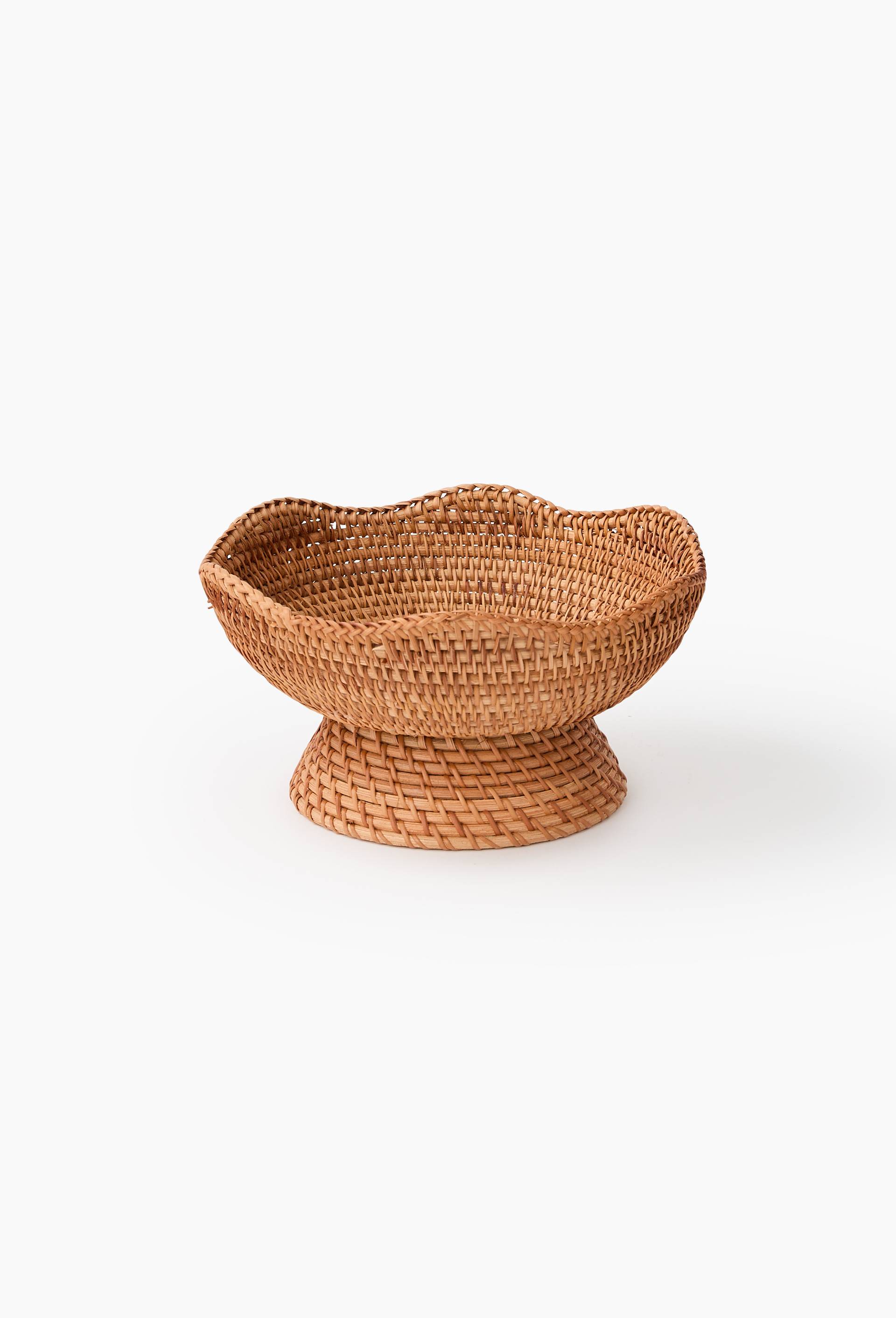 Corbeille d&eacute;corative 25cm, en rotin, Beige clair, large image number 1