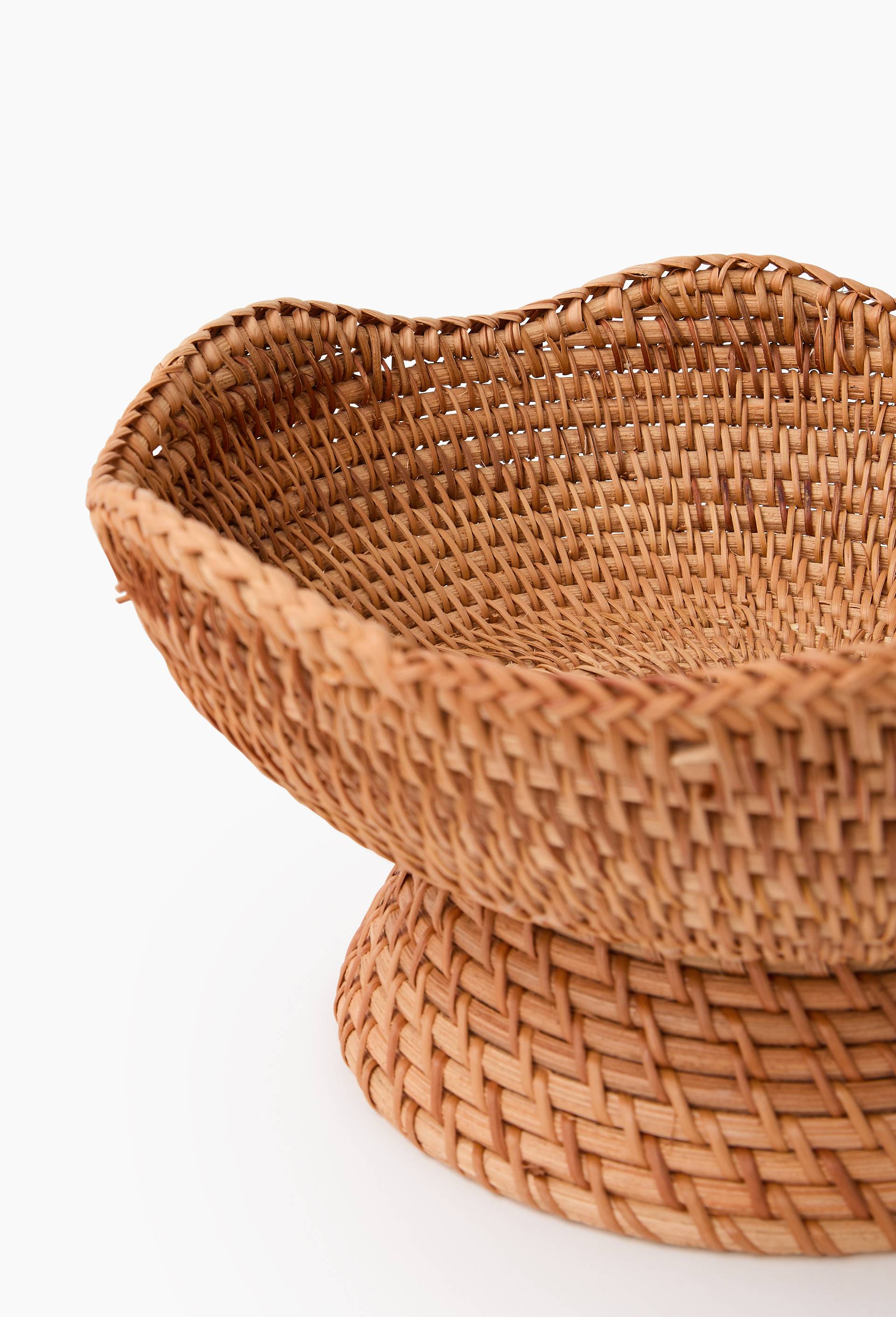 Corbeille d&eacute;corative 25cm, en rotin, Beige clair, large image number 2