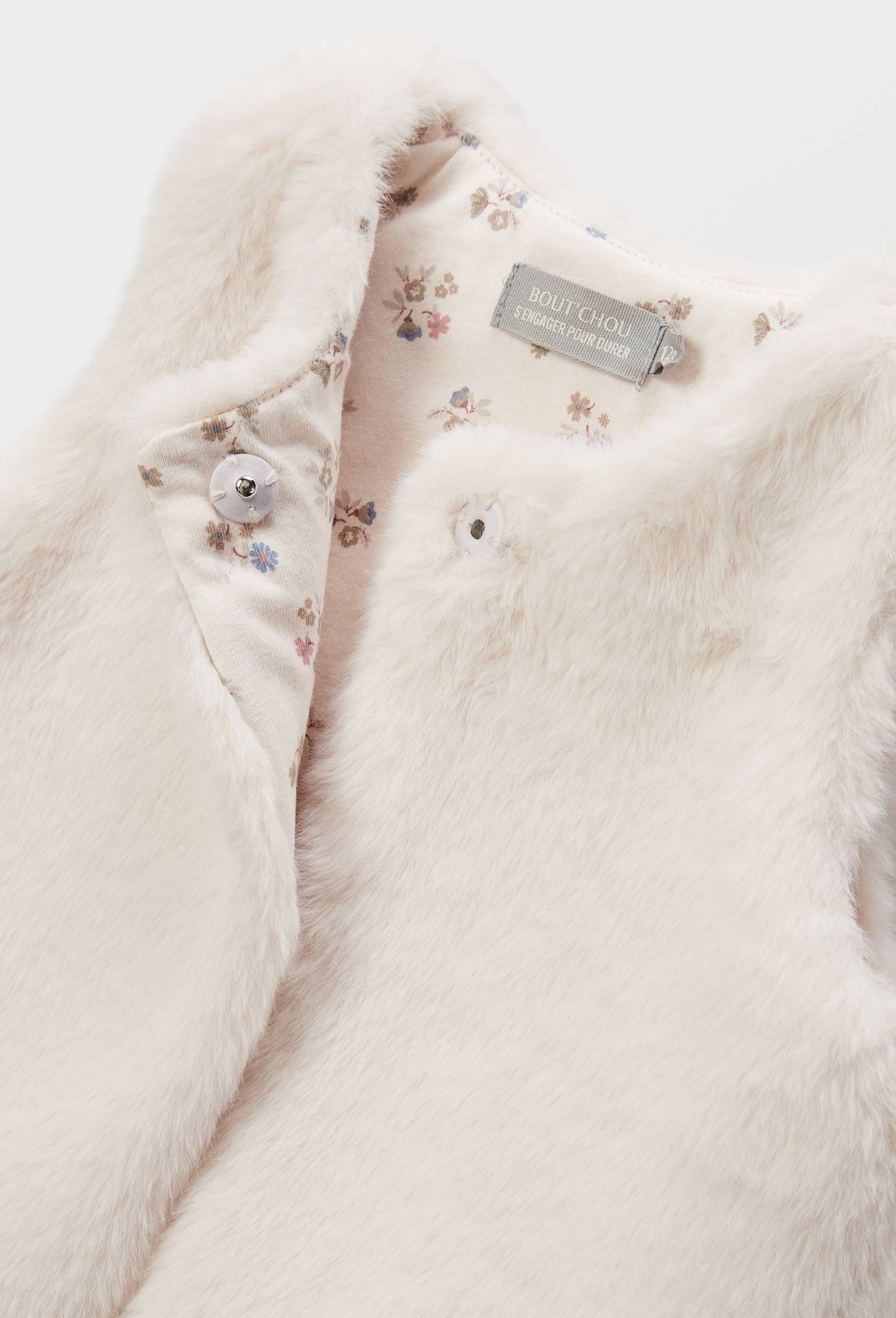 Veste Sans Manches Fausse Fourrure Grise Marks & Spencer Fille 1,5-2 Ans - Occasion Excellent état