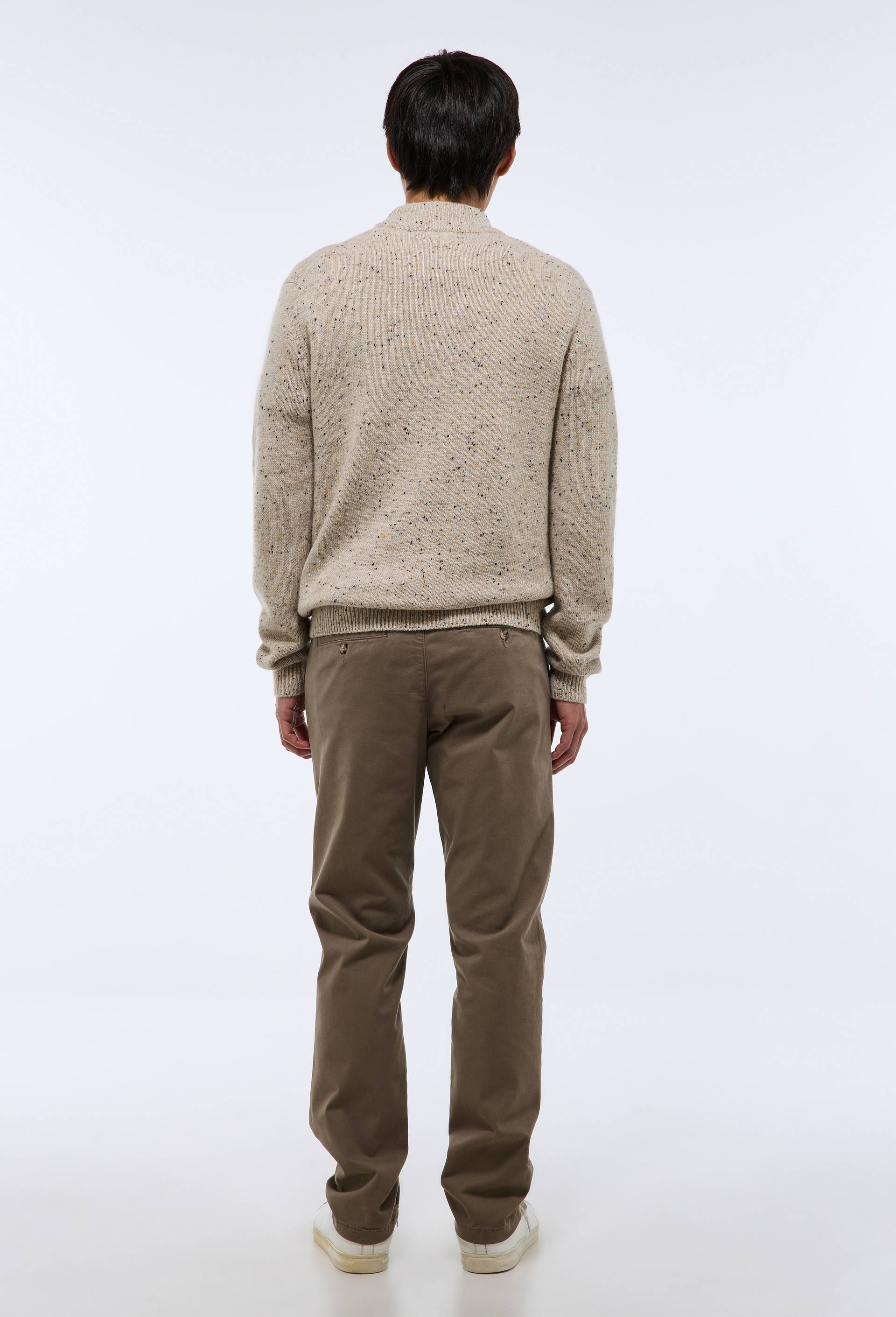 Pantalon chino straight en coton BIO GOTS, Brun clair, large image number 2.0