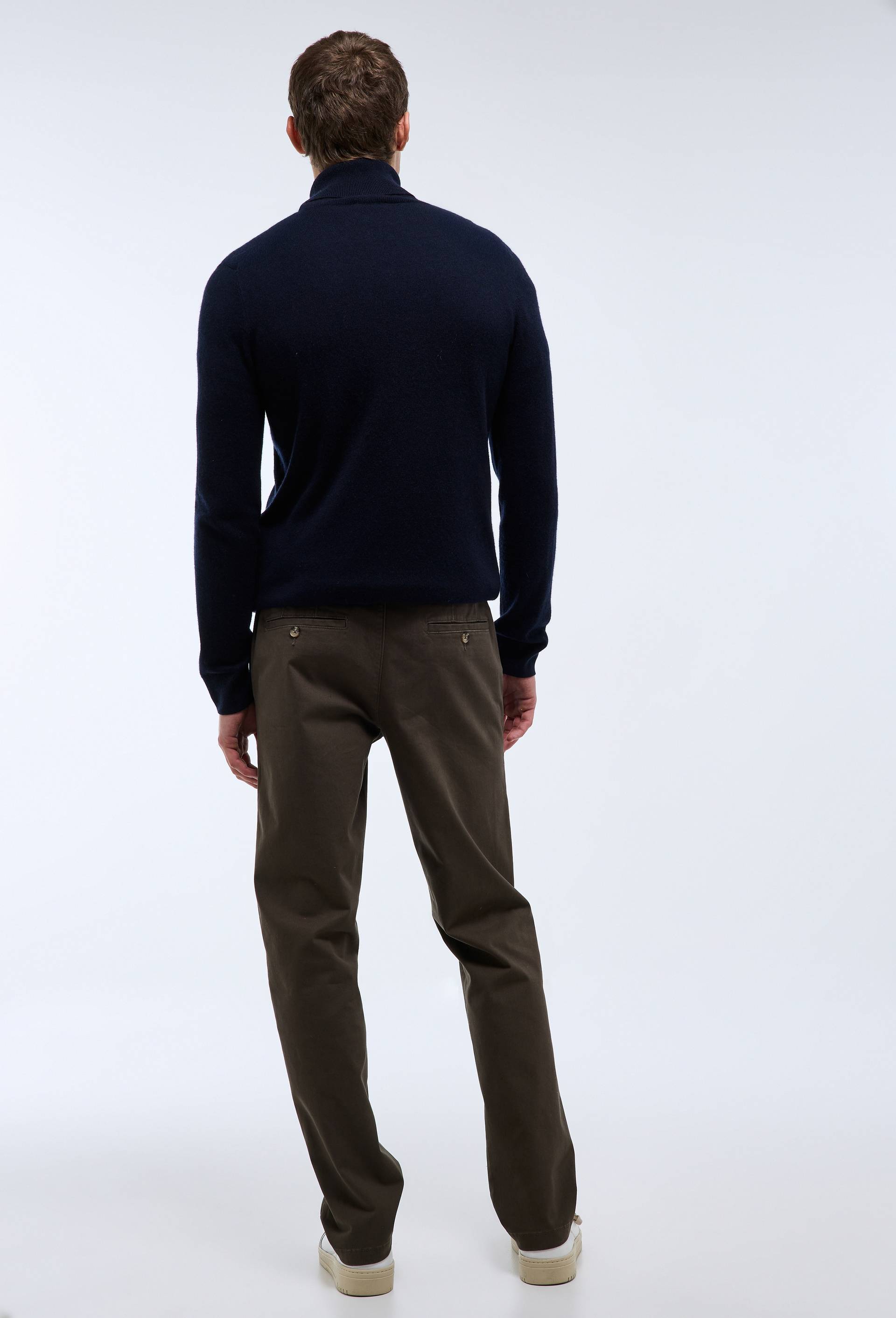 Pantalon chino straight en coton BIO GOTS, Brun fonc&eacute;, large image number 3