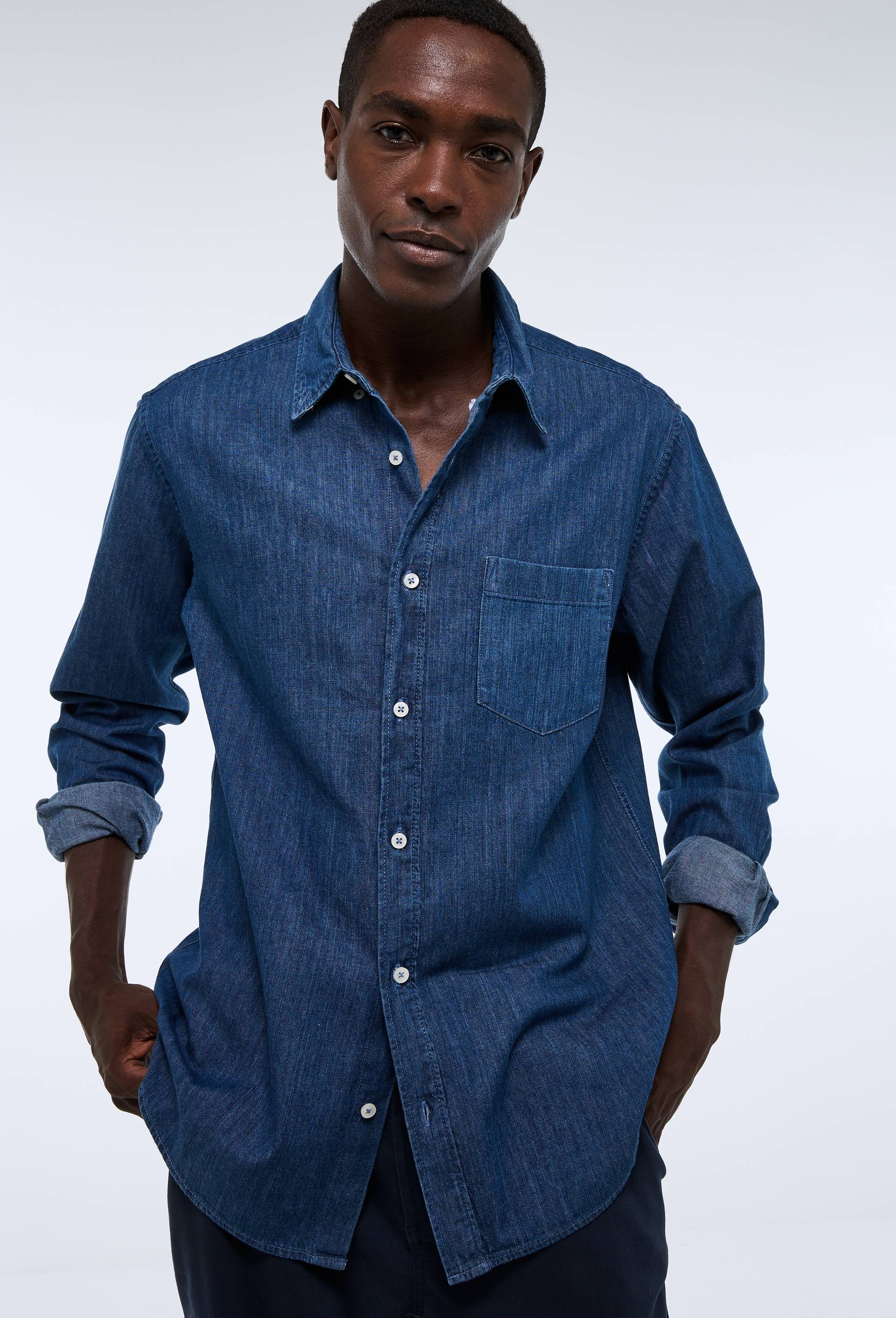 Chemise jean en coton BIO GOTS - MONOPRIX - Modalova