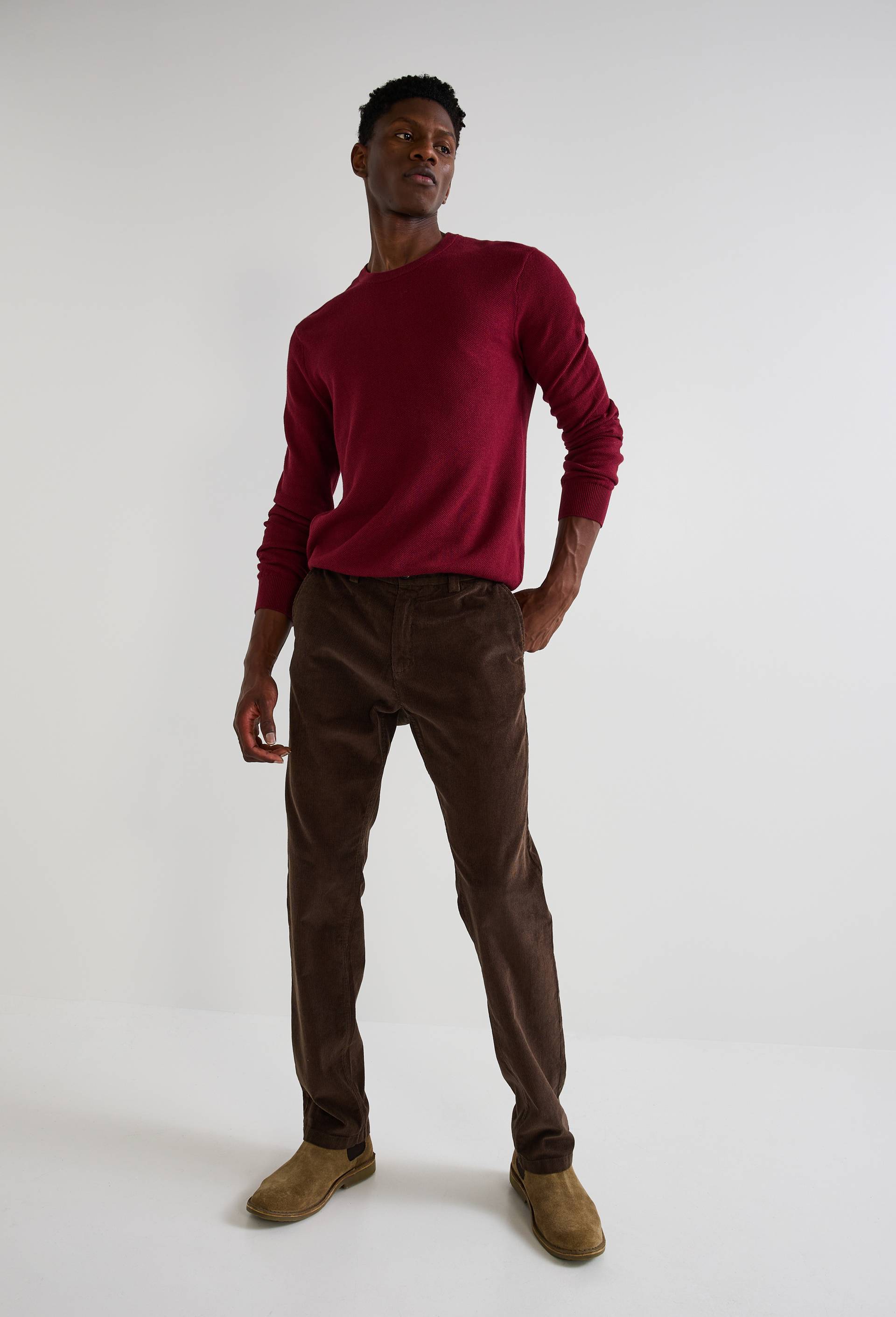 Pantalon velours en coton BIO GOTS, Brun fonc&eacute;, large image number 0