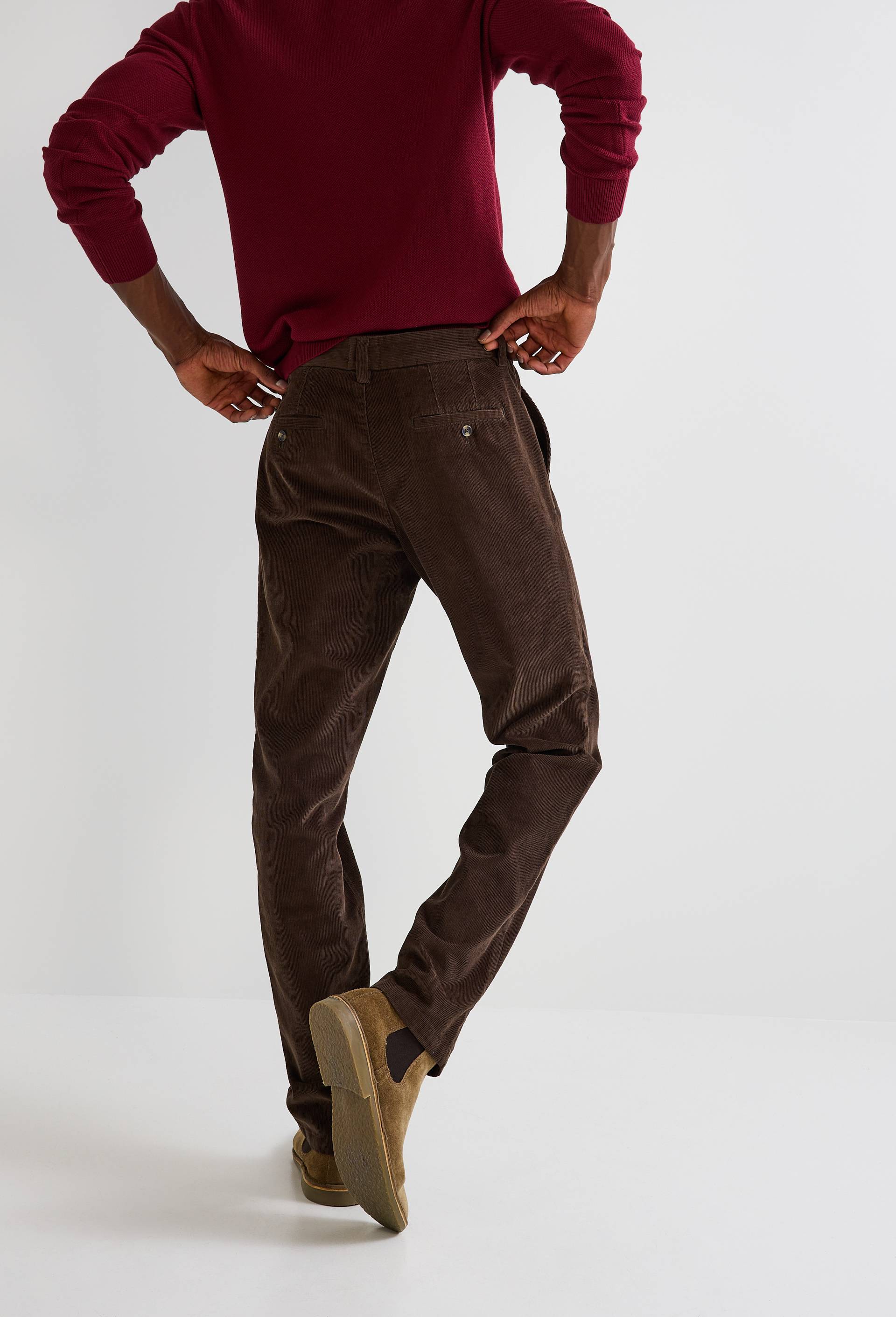 Pantalon velours en coton BIO GOTS, Brun fonc&eacute;, large image number 1.0