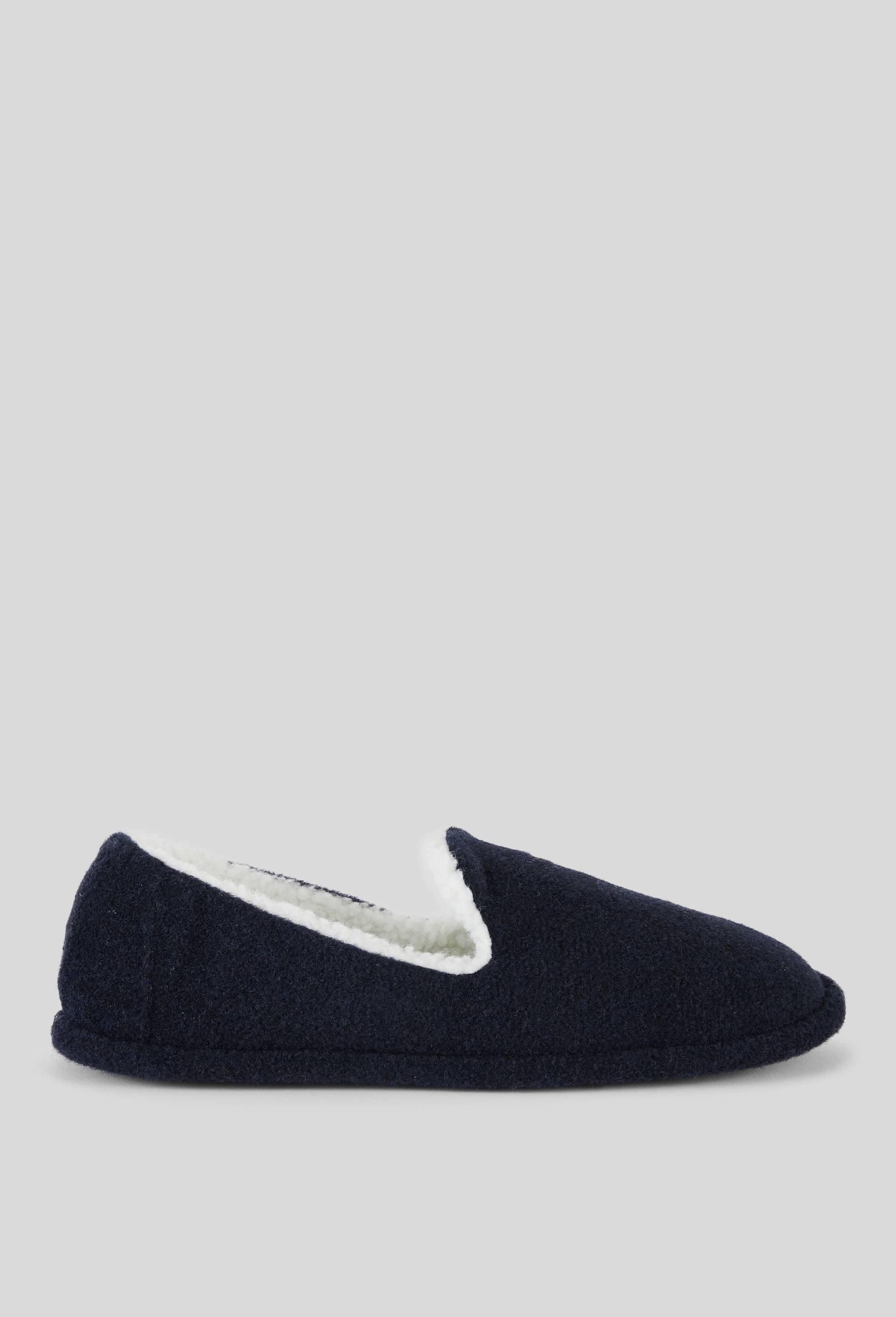Chaussons fourrés sherpa, Bleu foncé, large image number 0