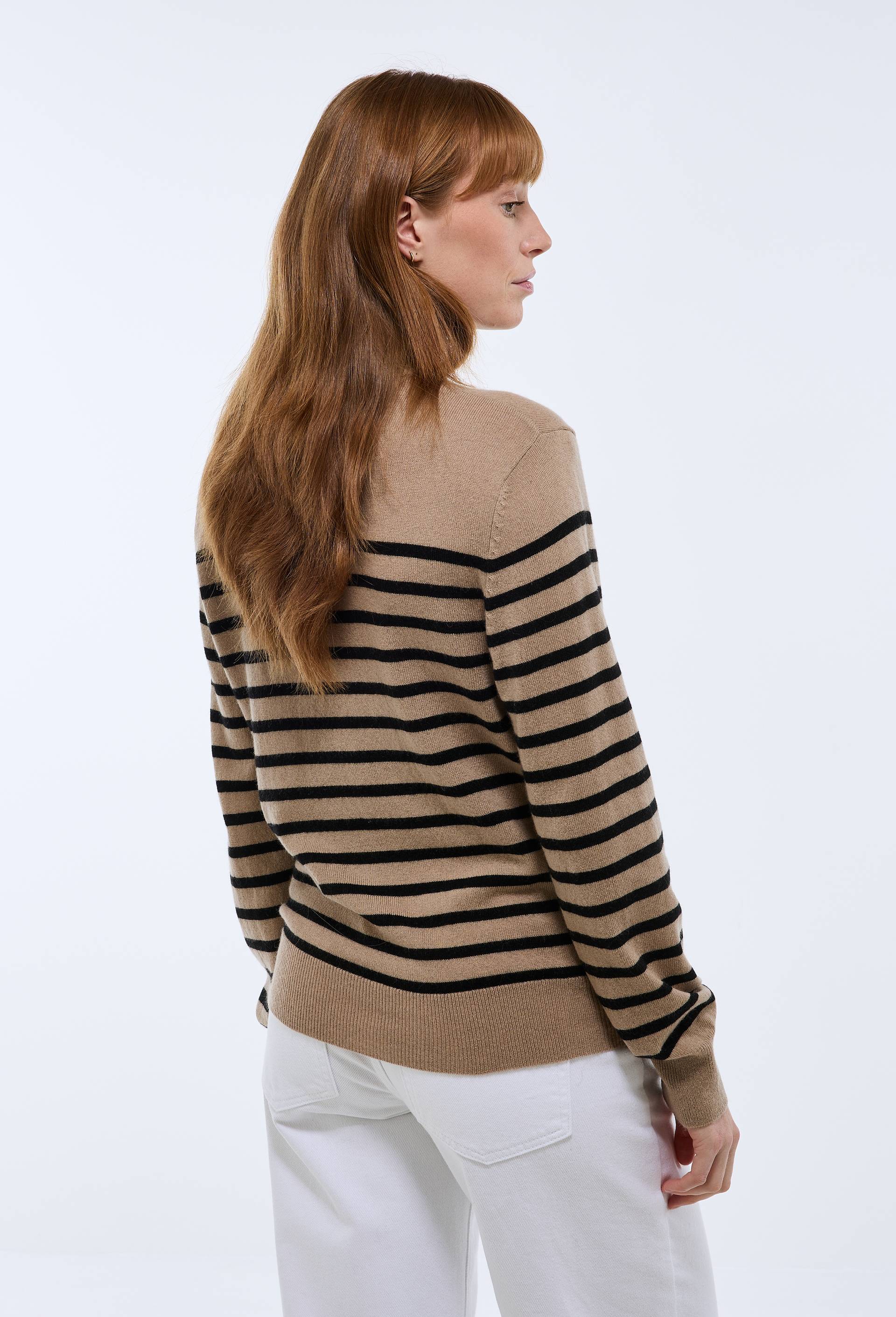 Marini&egrave;re col boutonn&eacute; contenant de la laine et du cachemire, Beige, large image number 1.0