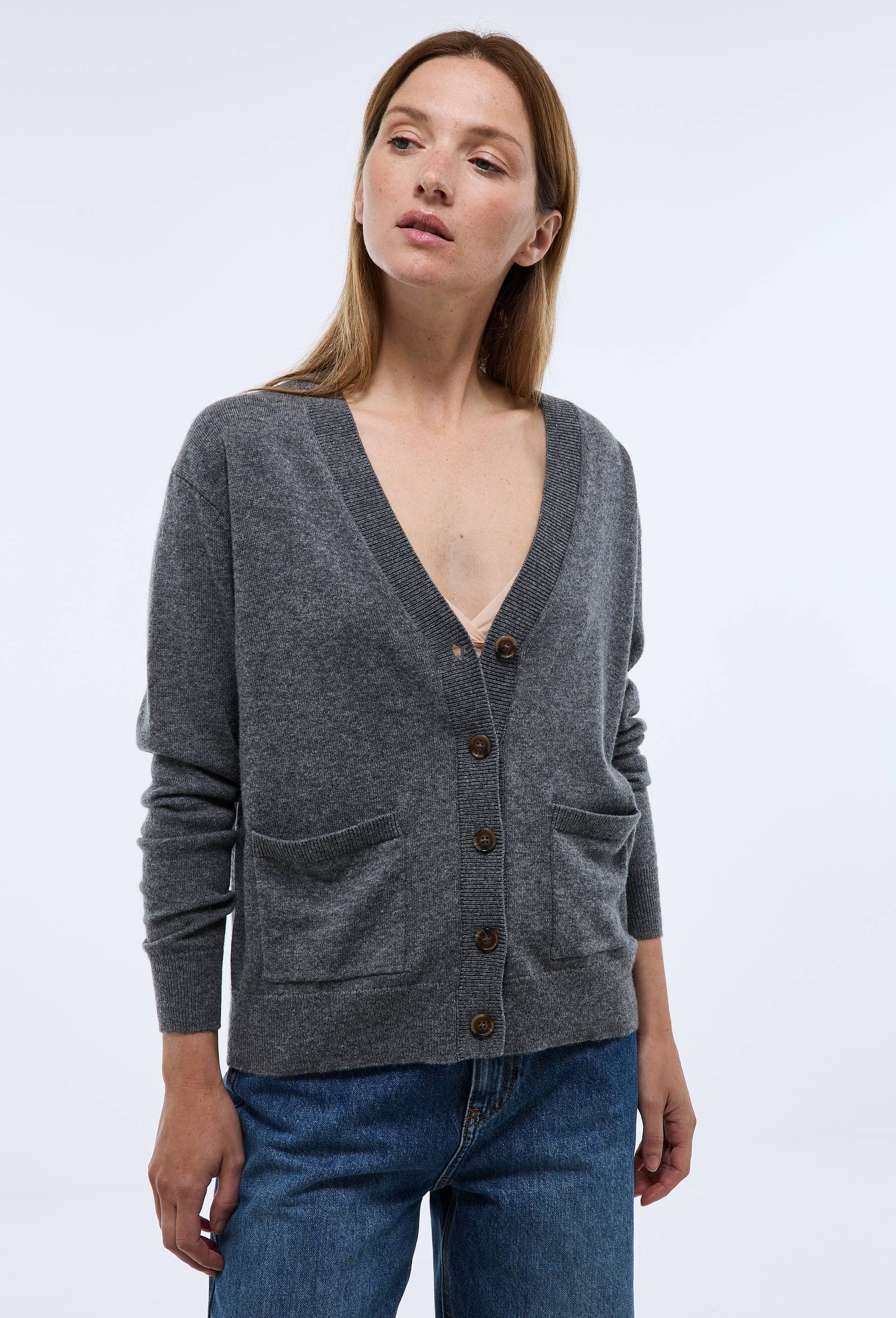 Cardigan col V contenant de la laine et du cachemire - MONOPRIX - Modalova