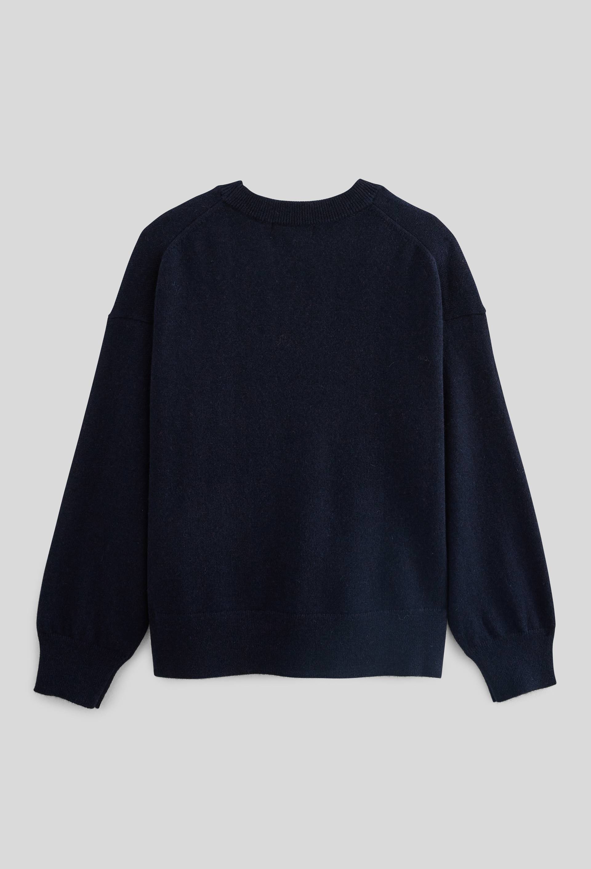 Pull uni 100% cachemire, Bleu fonc&eacute;, large image number 2