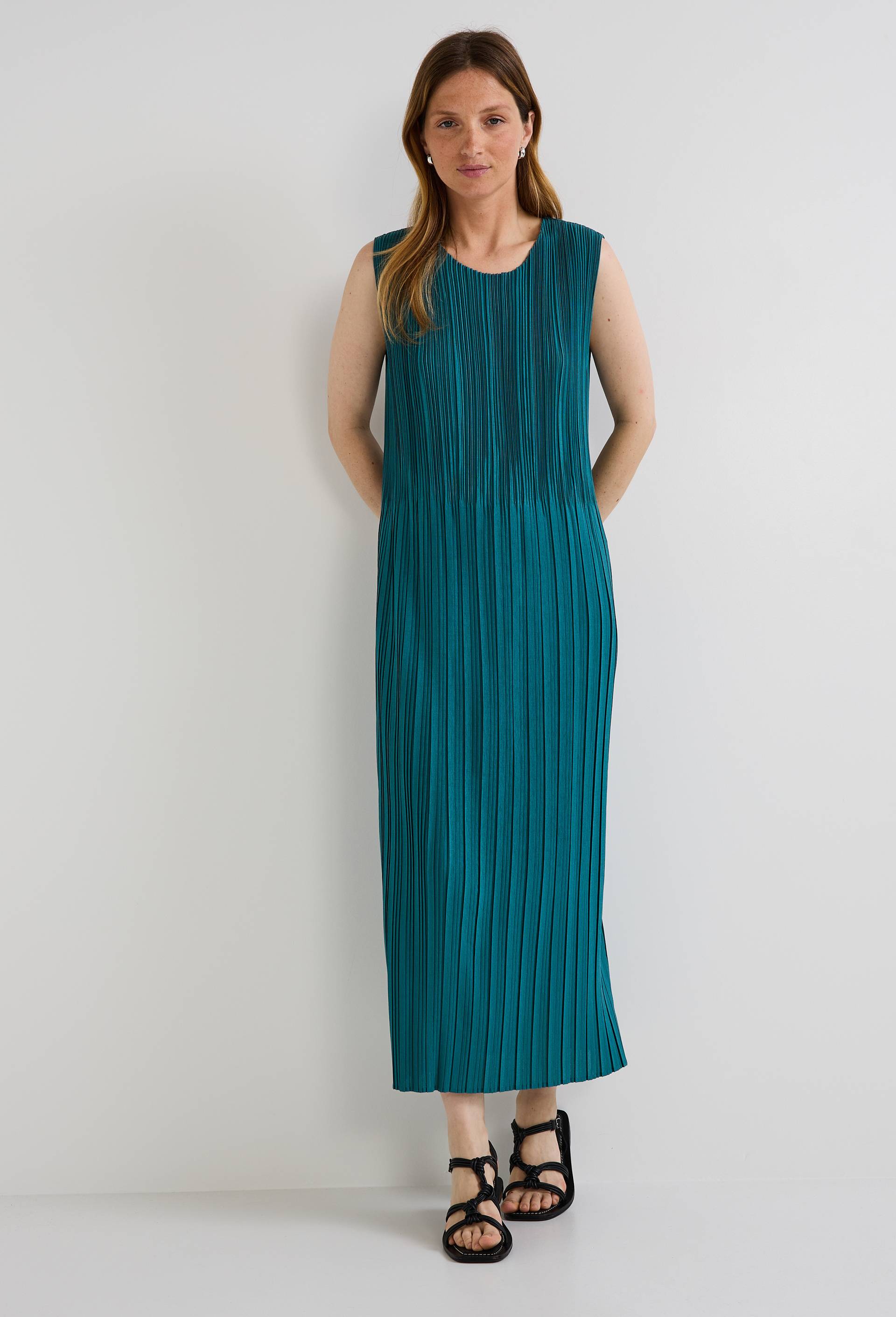Robe longue sans manches unie, Bleu, large image number 0