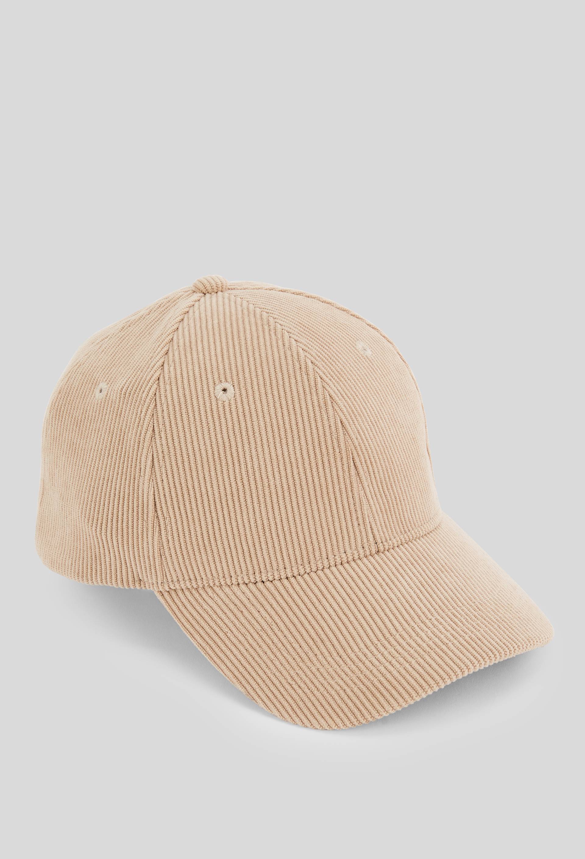 Casquette en velours c&ocirc;tel&eacute;, Beige clair, large image number 0