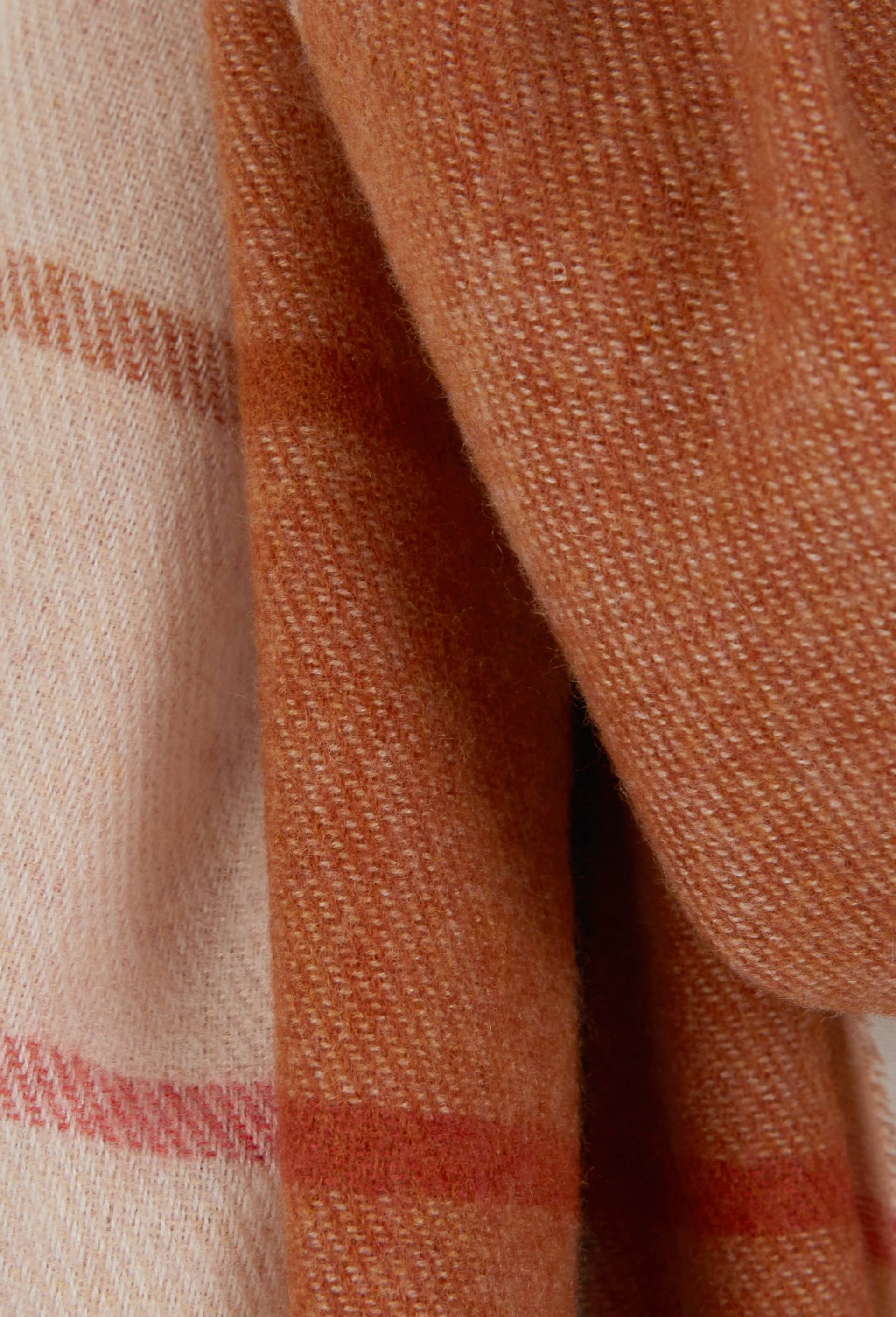 Echarpe à carreaux contenant de la laine, Rouge foncé, large image number 2