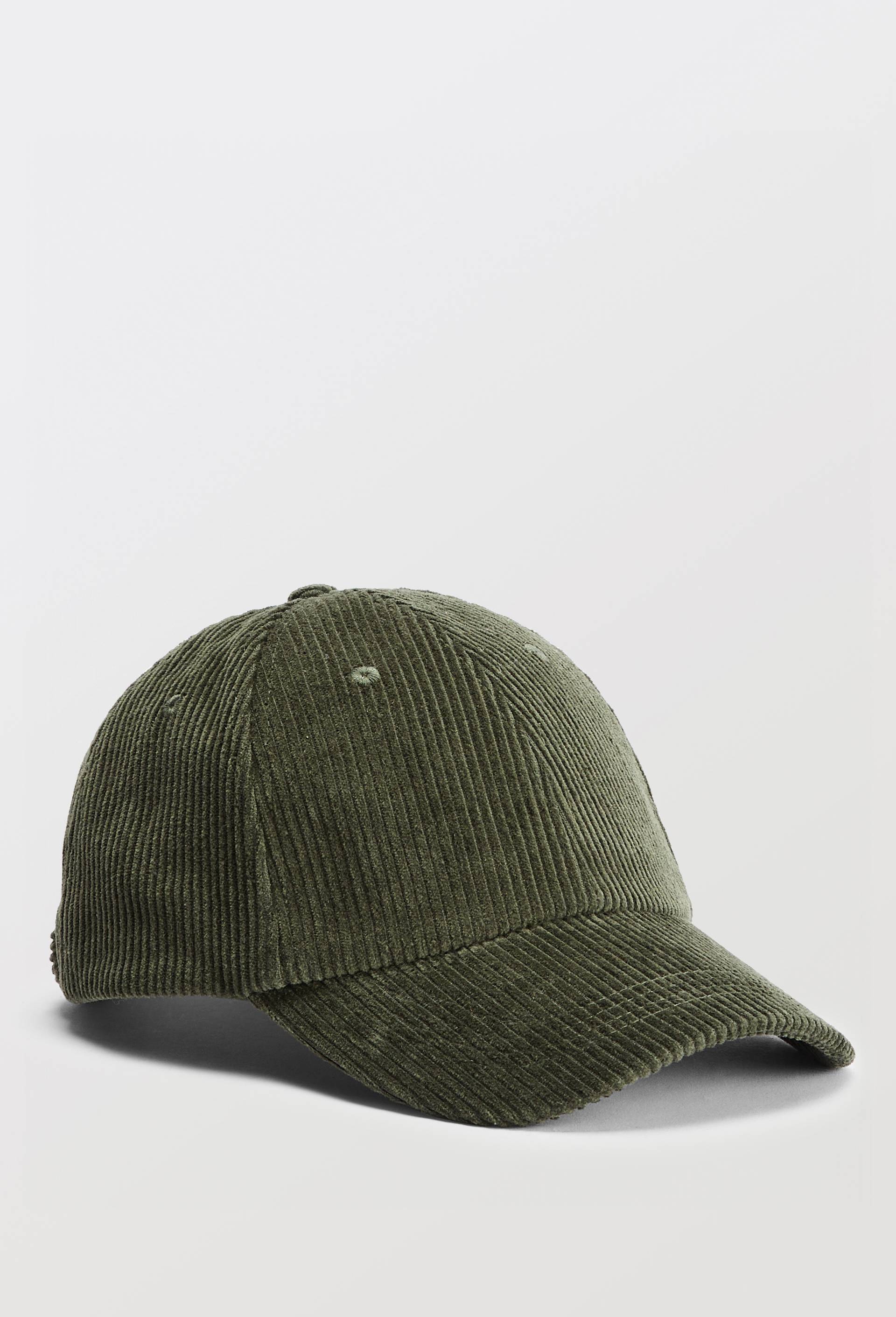 Casquette en velours c&ocirc;tel&eacute;, Vert, large image number 0
