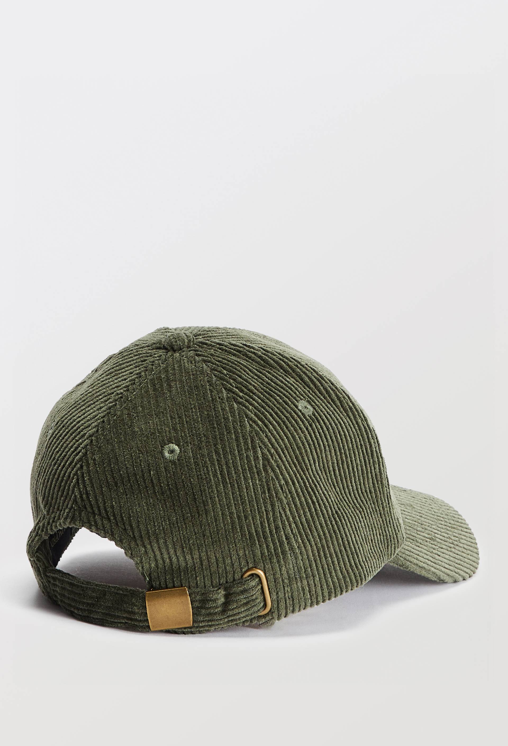 Casquette en velours c&ocirc;tel&eacute;, Vert, large image number 1.0