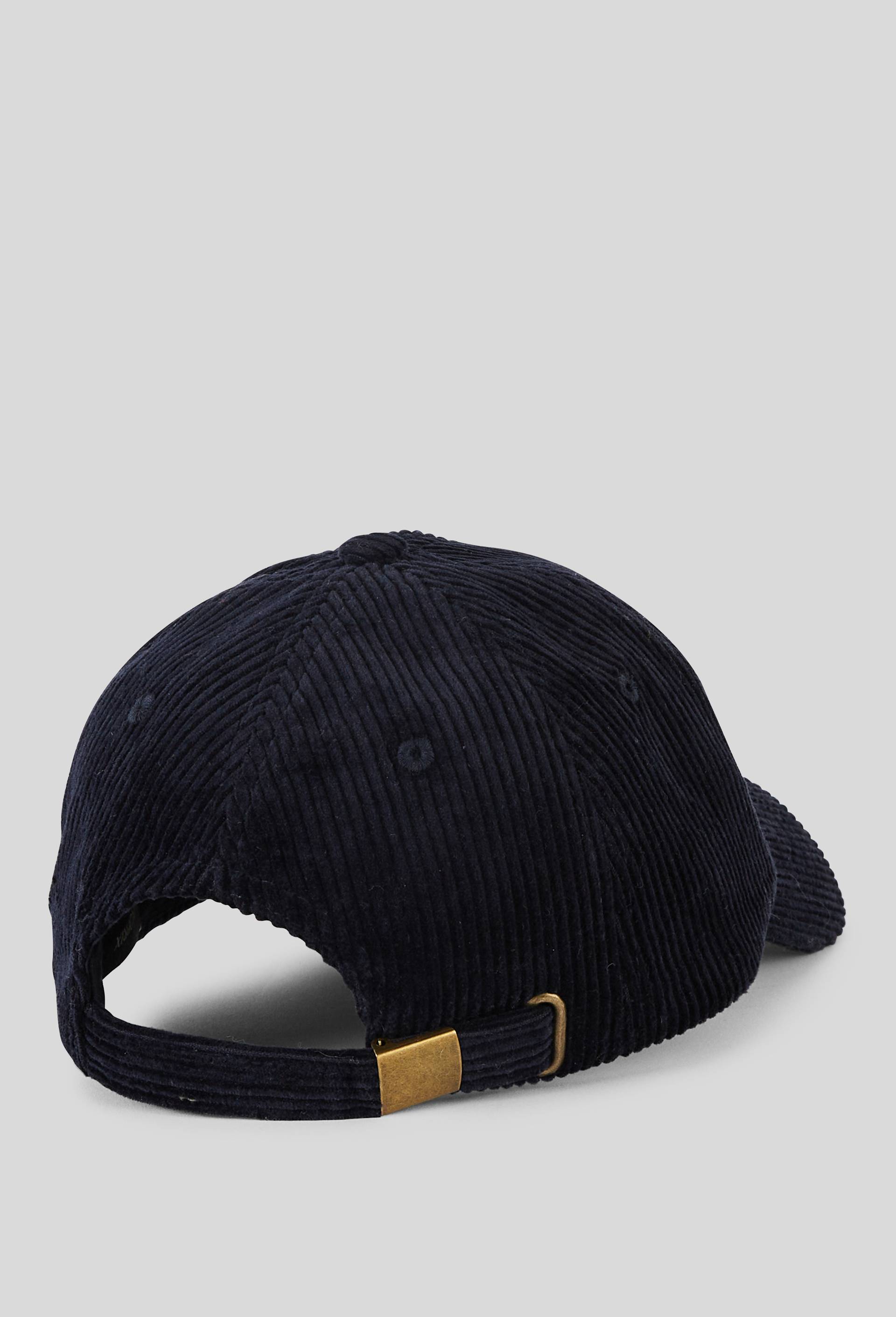 Casquette en velours c&ocirc;tel&eacute;, Bleu fonc&eacute;, large image number 1.0
