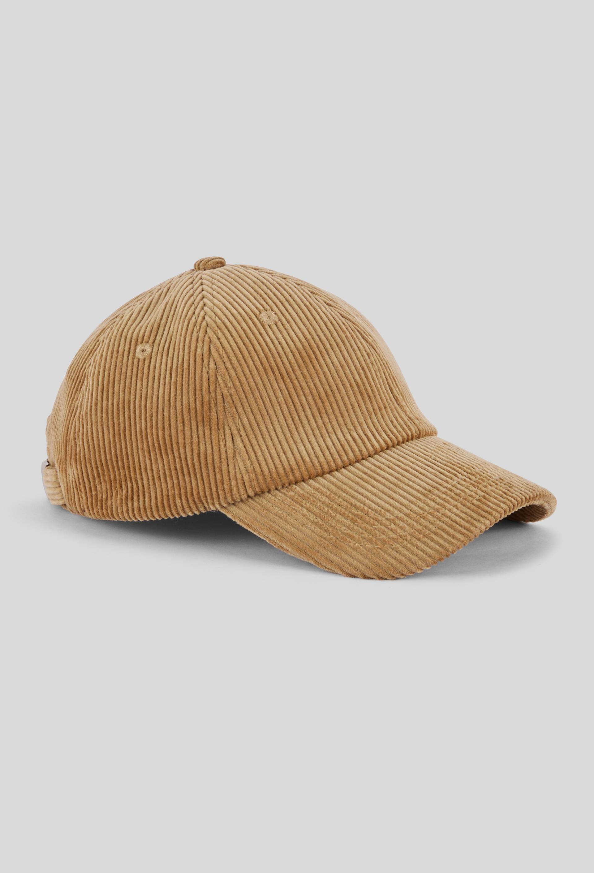 Casquette en velours c&ocirc;tel&eacute;, Brun clair, large image number 0.0