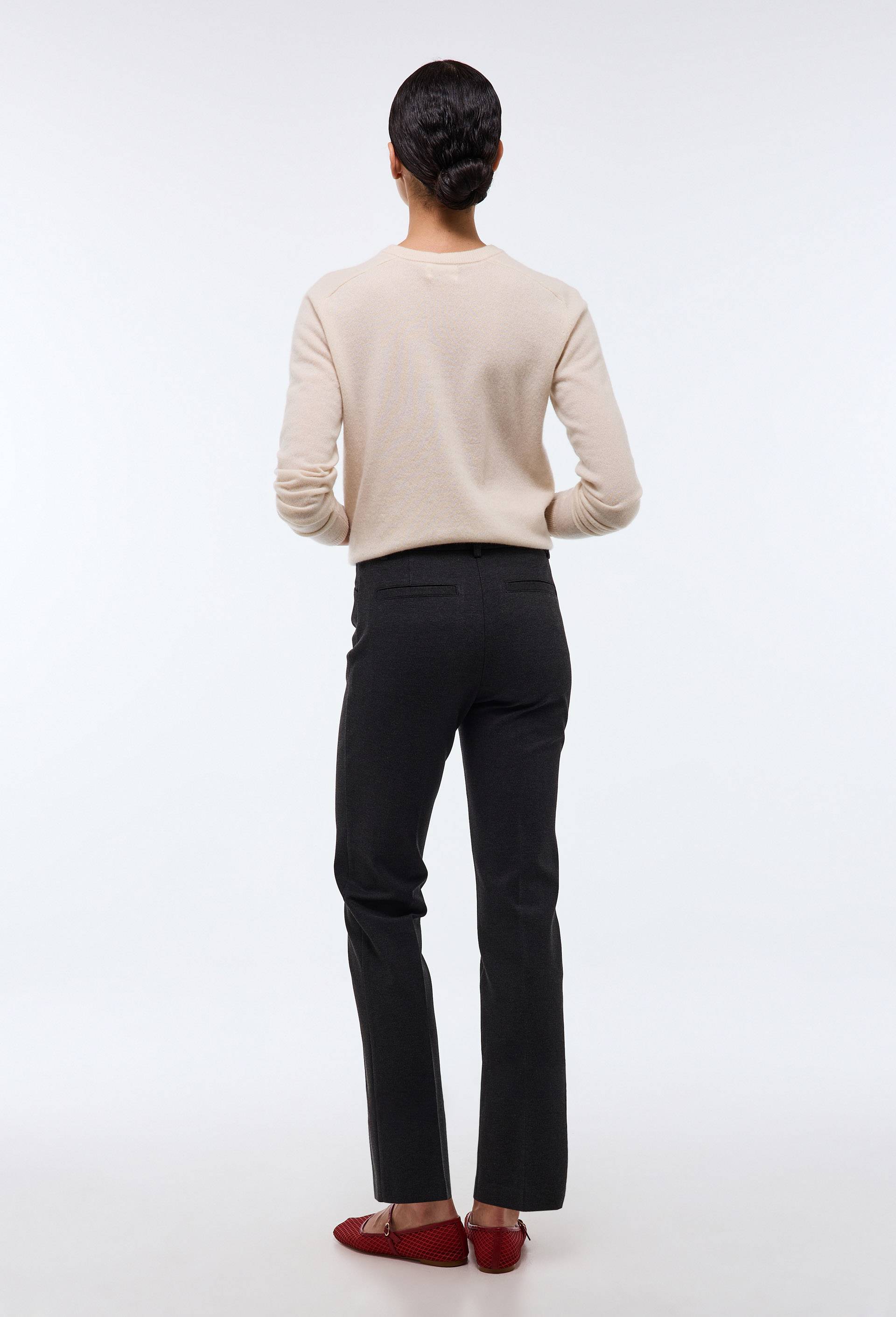 Pantalon slim en milano, Gris fonc&eacute;, large image number 1.0