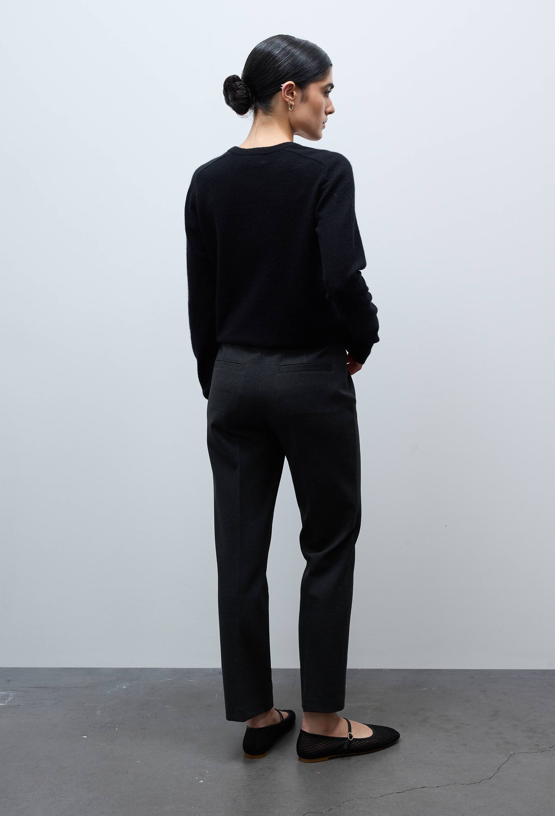 Pantalon slim en milano, Gris fonc&eacute;, large image number 1.0