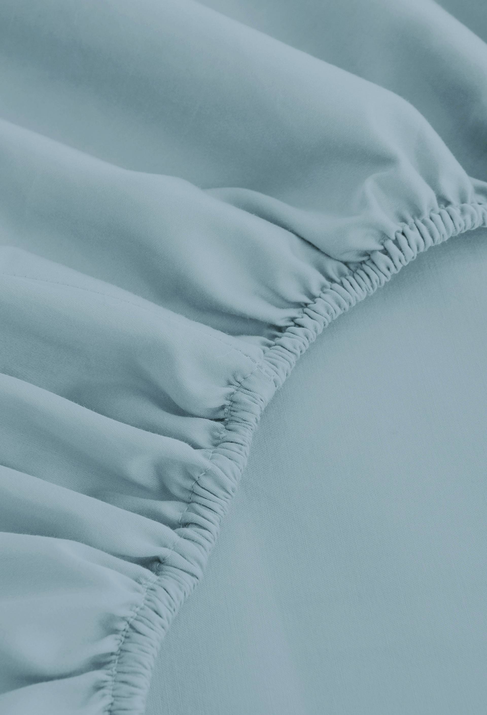 Drap housse, percale de coton, 100% coton bio GOTS, Vert clair, large image number 1