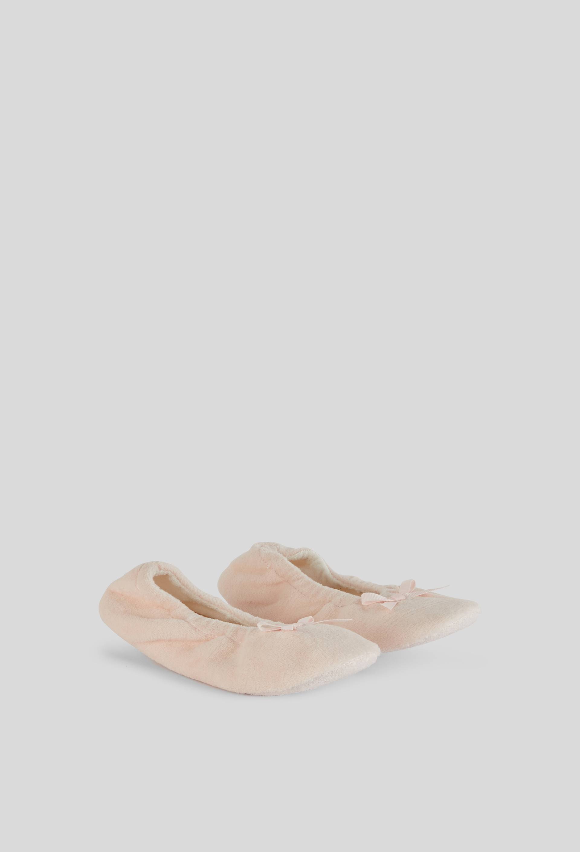 Chaussons ballerine fille uni, Rose clair, large image number 1