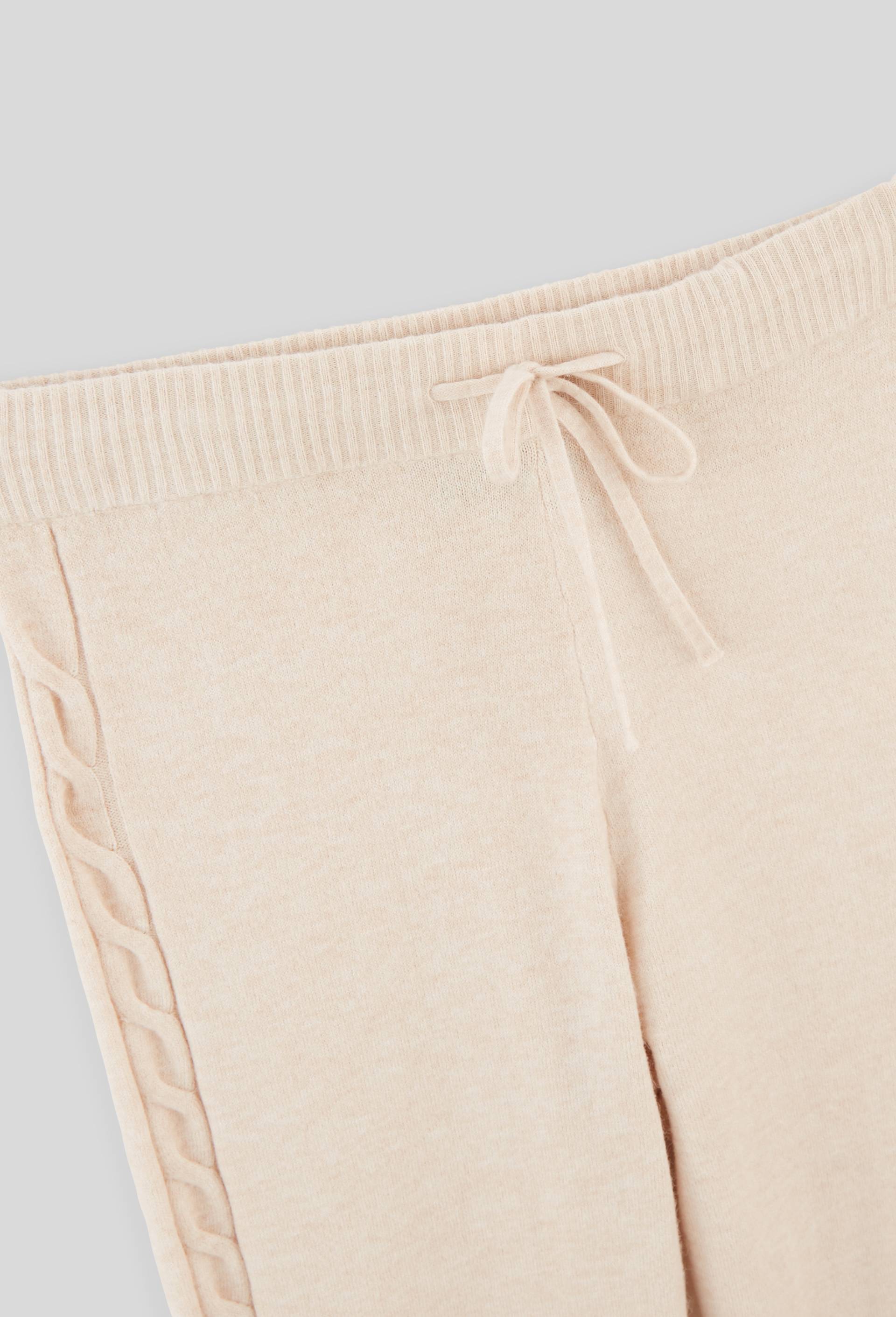 Pantalon confort &agrave; motif torsad&eacute;, Beige, large image number 2